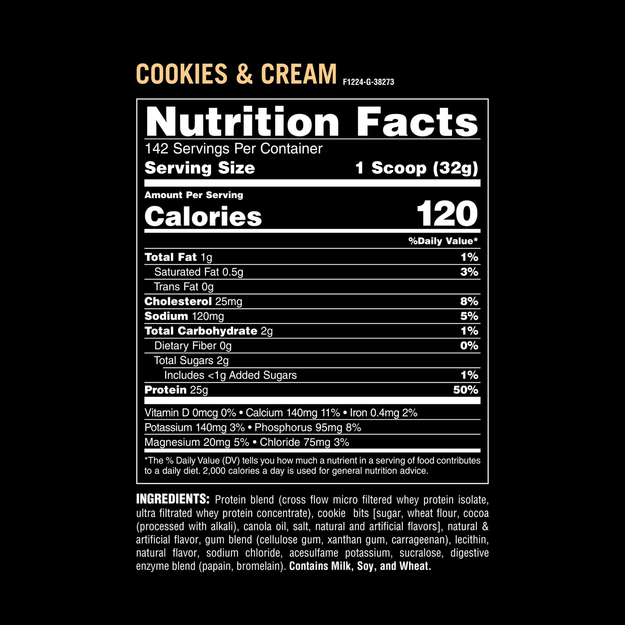 Animal Whey Isolate Protein Powder - 25g Protein for Muscle Building & Recovery | Pre & Post Workout Supplement with Digestive Enzymes | Low Sugar, Great Taste (Cookies & Cream, 10 lbs) - Ideal for Gym, Fitness & Active Lifestyle