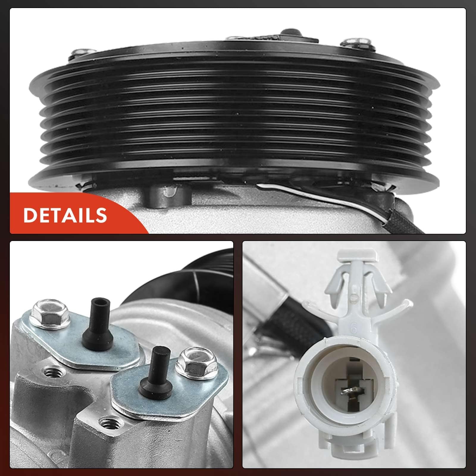 Premium AC Compressor with Clutch for 2007-2010 Scion tC 2.4L Coupe - High Performance Auto Air Conditioning Replacement Part - Perfect for Summer Cooling & Road Trips