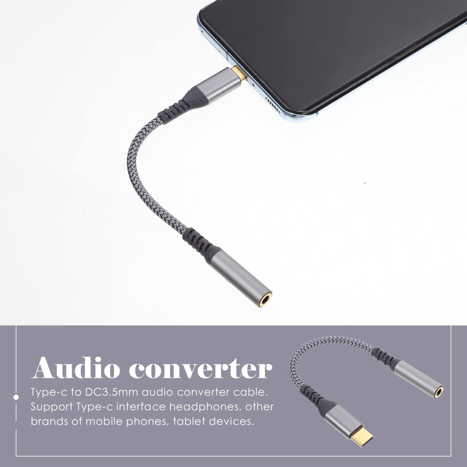 USB-C to 3.5mm Audio Adapter Cable - Type C Headphone Jack Converter for Smartphones, Laptops & Tablets - Perfect for Music, Gaming & Hands-Free Calling