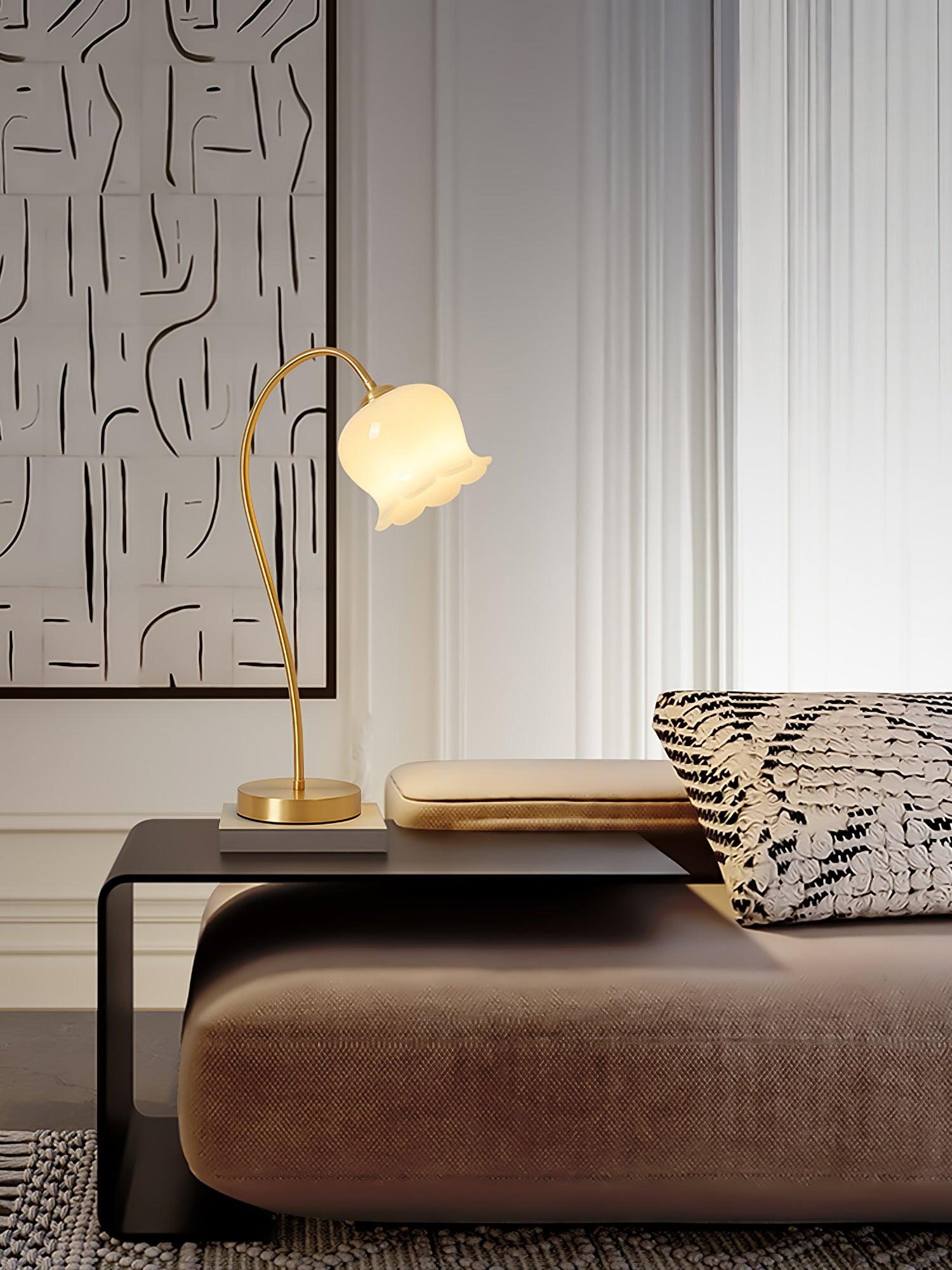Elegant Orchids Table Lamp - Modern LED Night Light for Bedroom, Living Room, and Office Decor - Perfect for Reading, Relaxation, and Creating Cozy Ambiance