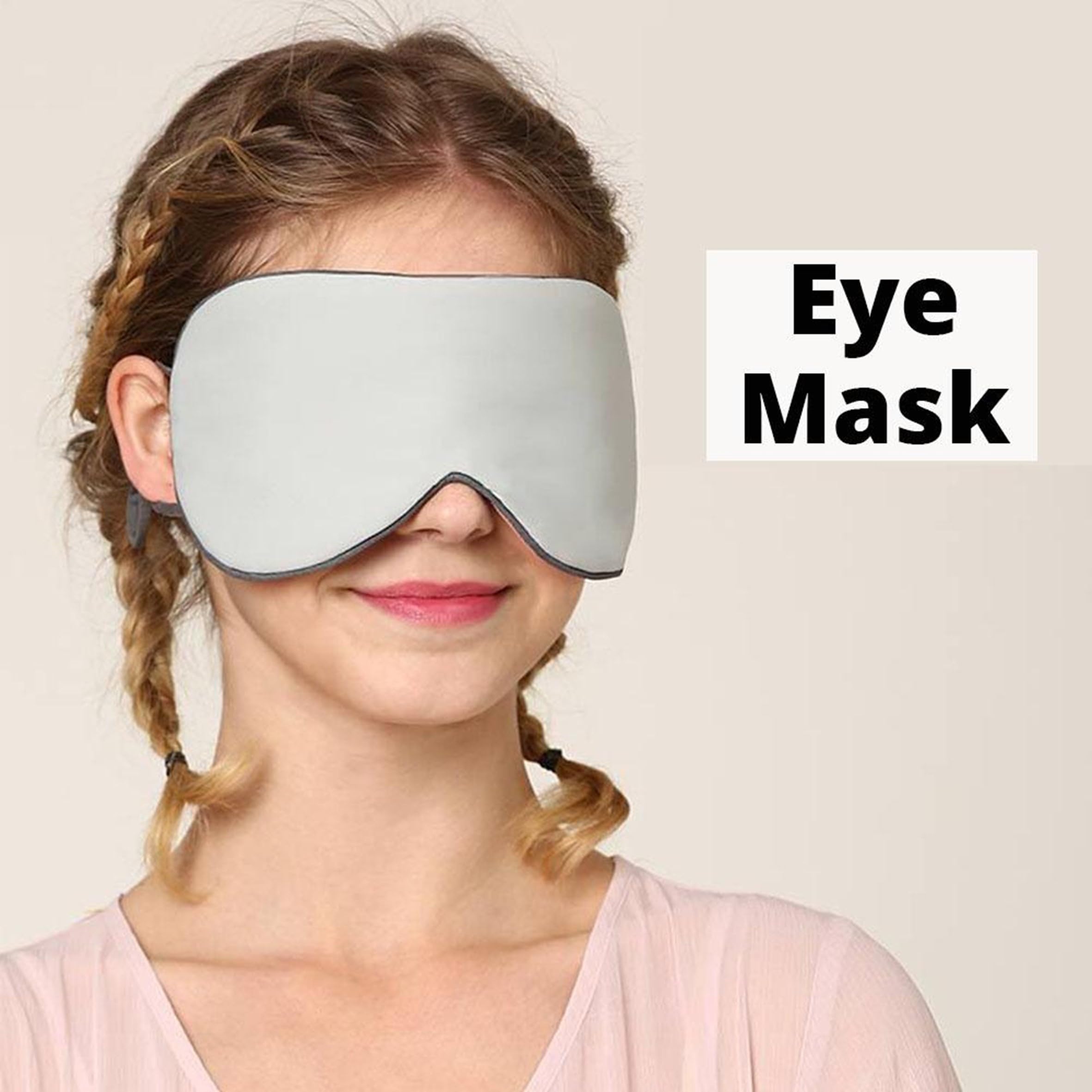Cooling Gel Silk Sleep Mask for Women & Men - Stretchable & Soothing Eye Mask for Dark Circles, Relaxation & Better Sleep | Perfect for Travel, Spa & Nighttime Eye Care (Grey)