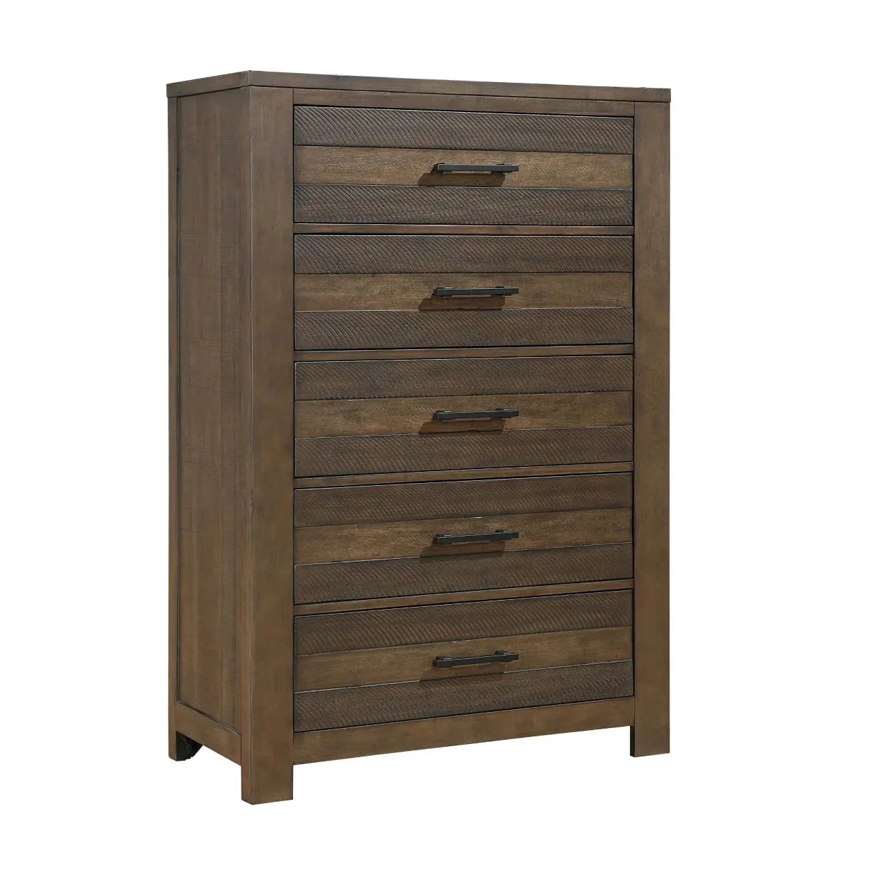 Conway 5-Piece Bedroom Set 1497 - Queen Size Bed Frame, Nightstand & Dresser - Modern Farmhouse Style Furniture for Master Bedroom & Guest Room