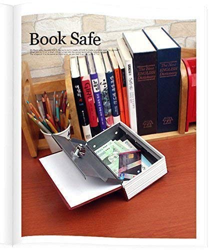 ADEPT Metal Hidden Book Safe with Combination Lock - Secret Storage Box for Jewelry, Cash & Valuables (24 x 15.5 x 5.5 cm, Multicolor) - Perfect for Home Security, Travel & Emergency Hideout