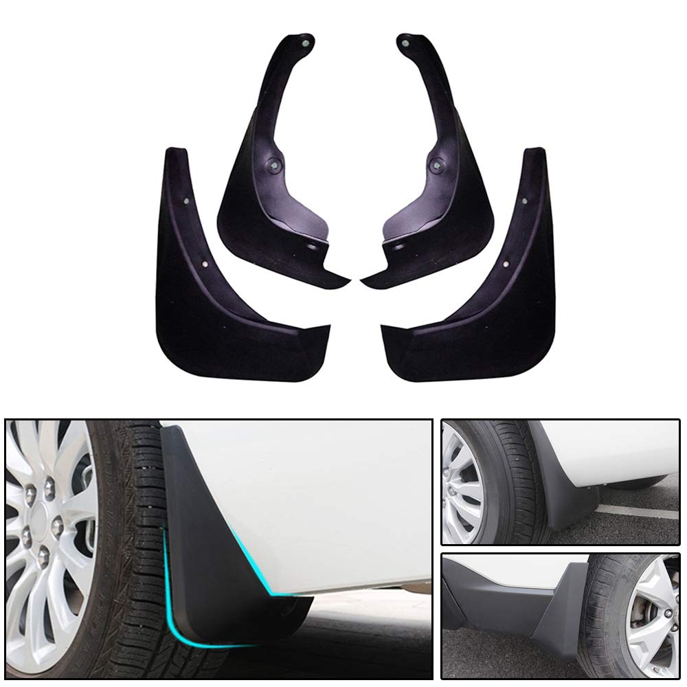 KIA CERATO Sport Hatchback Mud Flaps Splash Guards - Front & Rear Fender Mudguards (4Pcs Set with Screws) | All-Weather Protection for Off-Road, Rain & Snow Driving