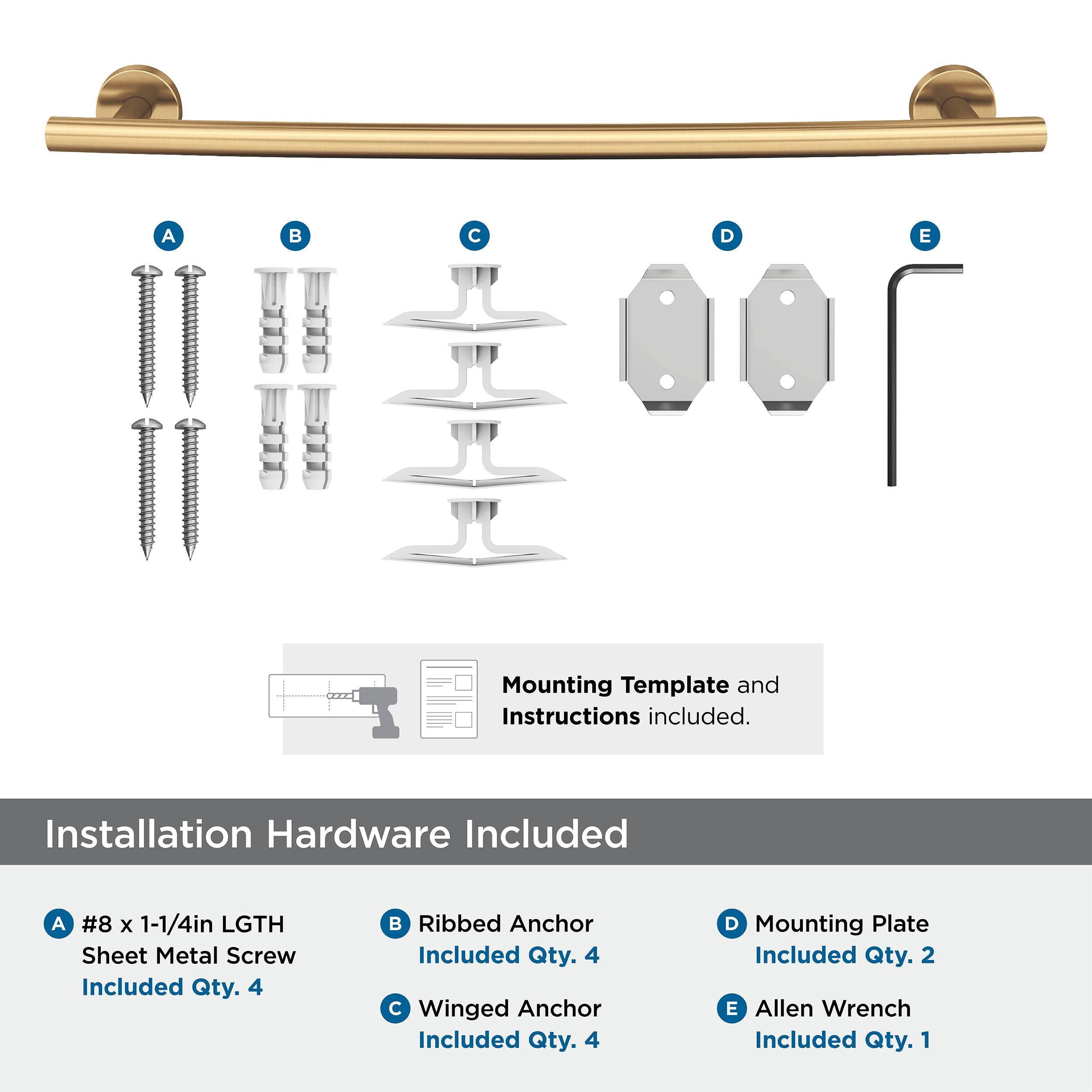 Amerock BH26543CZ 18 Inch Champagne Bronze Towel Bar - Modern Bathroom Towel Rack Holder for Bath Accessories | Elegant Arched Design | Perfect for Bathroom, Spa, and Guest Room Decor