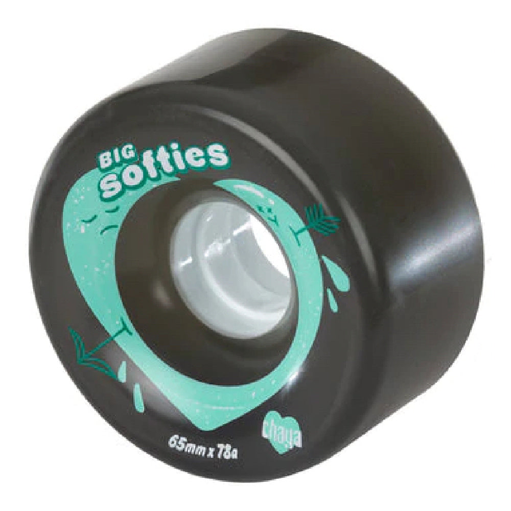 Chaya Big Softie 65mm Skateboard Wheels - 4 Pack Set for Smooth Cruising & Street Skating