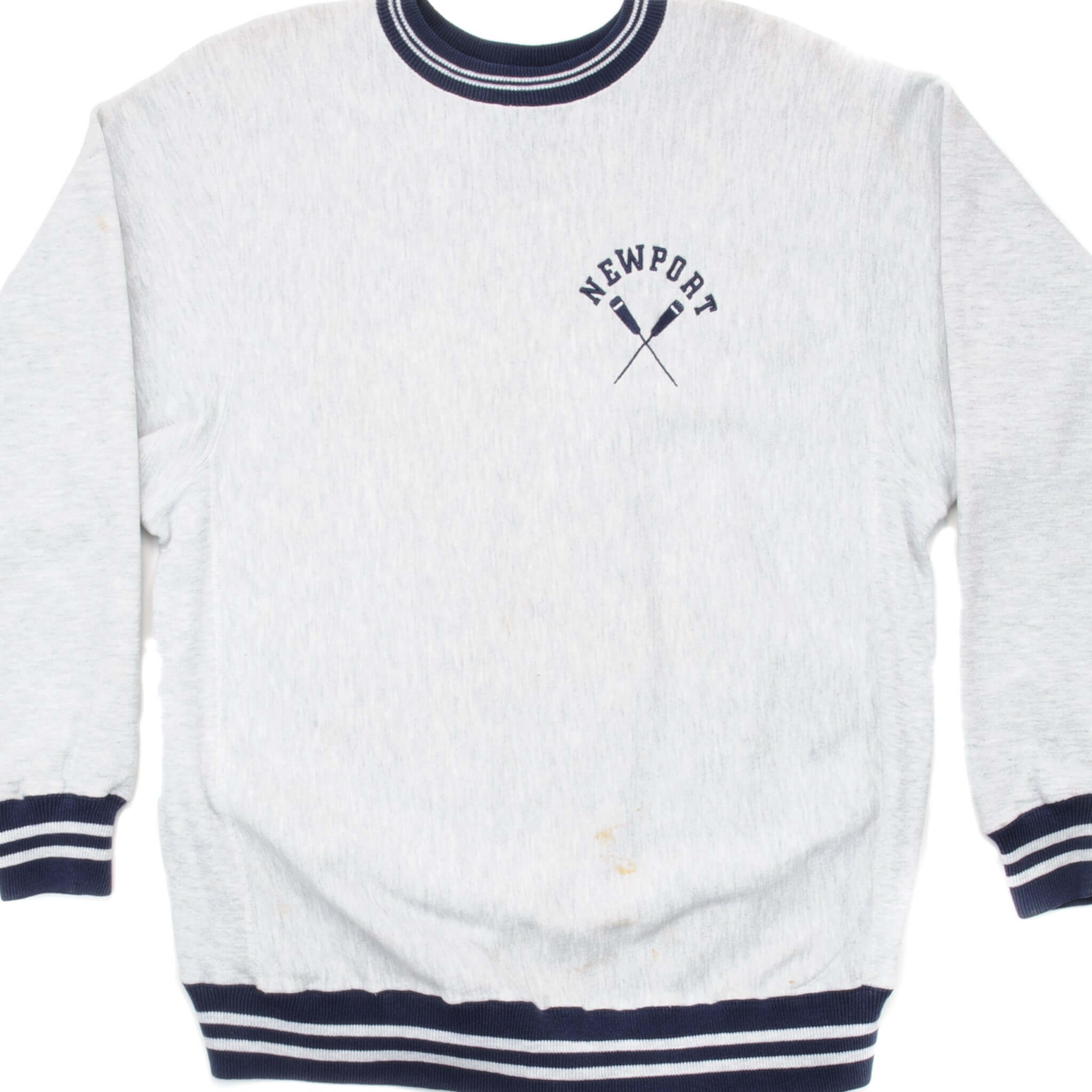 Vintage Champion Reverse Weave Newport Sweatshirt 1990s Large Made in USA - Retro Streetwear for Men & Women, Perfect for Casual Outfits and Gym Wear