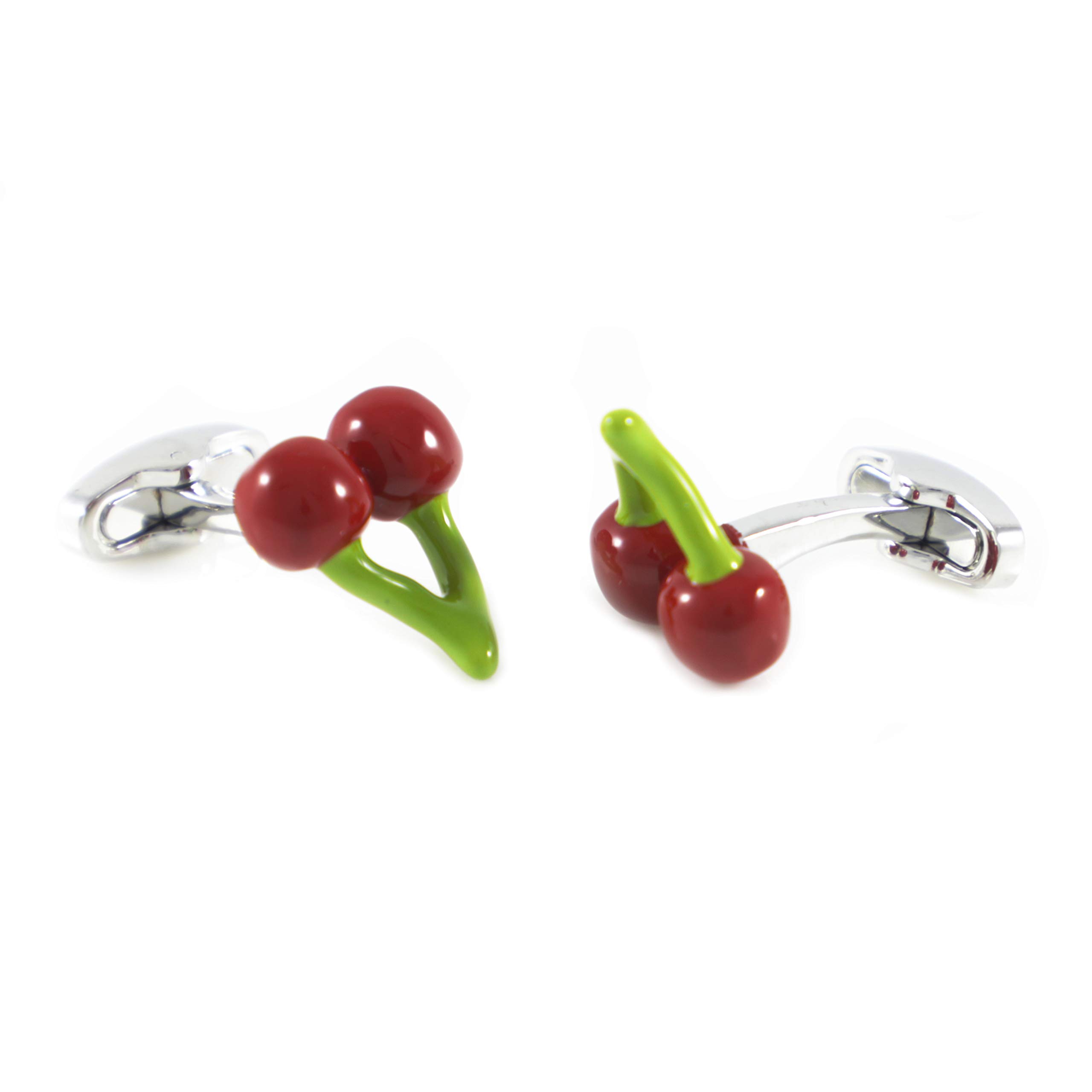 Stylish Red Cherry Cufflinks for Men - Elegant Gift Box Included - Perfect for Weddings, Prom & Formal Events