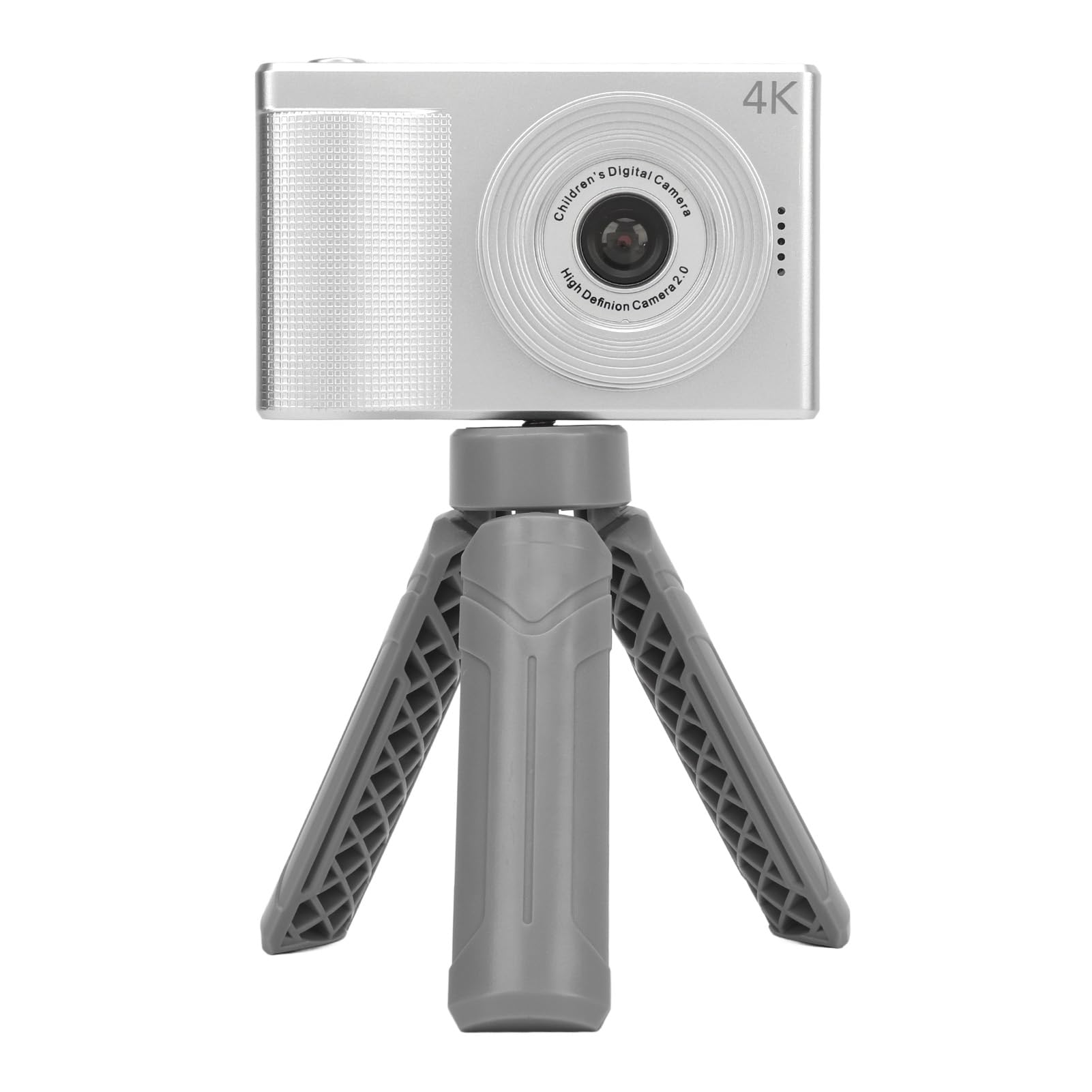40MP HD Dual Lens Selfie Digital Camera with Tripod - Vlogging Camera with Colorful Filters for Beginners & Students | Perfect for Travel, YouTube Videos & Social Media Content Creation (Silver)