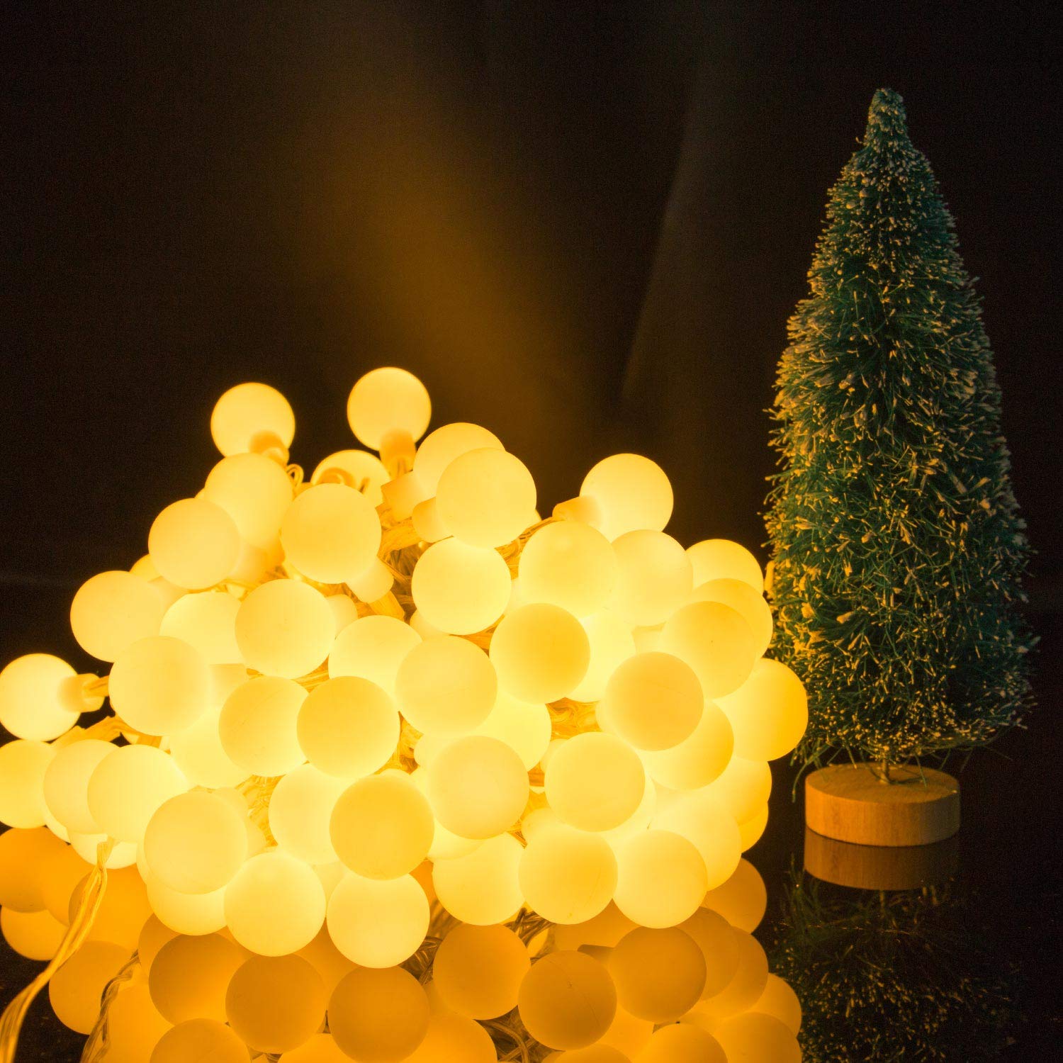 Minetom 66 Ft 200 LED Mini Globe Fairy String Lights with Remote - 8 Lighting Modes, Warm White Plug-in Decorative Lights for Indoor Outdoor Party Wedding Christmas Tree Garden Decor | Perfect for Bedroom, Patio, Backyard, and Holiday Celebrations