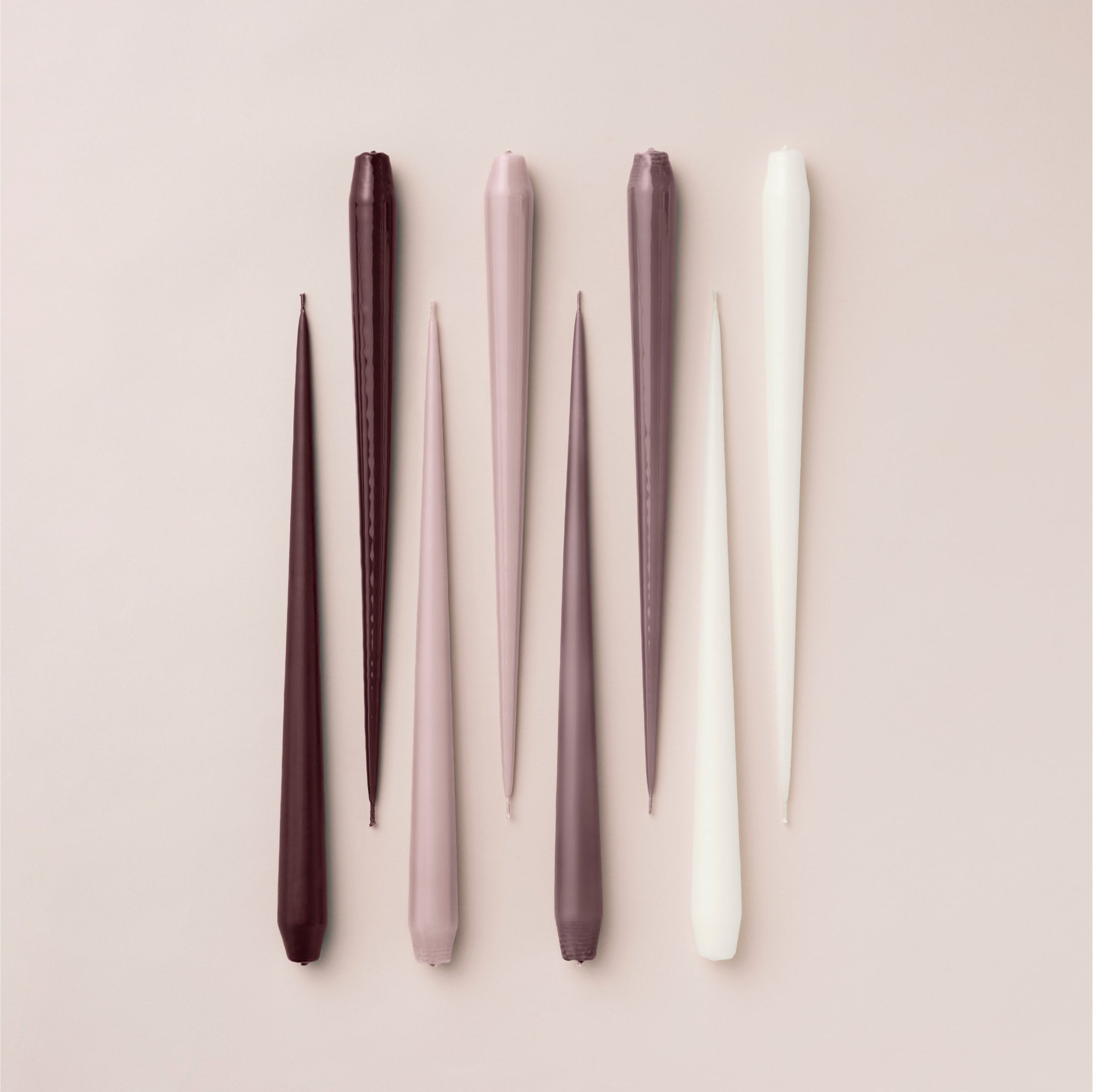 ESTER & ERIK 12.6 Inch Purple Taper Candles - Long-Lasting Drip-Free Dinner Candles for Romantic Dining, Wedding Decor & Home Ambiance (Pack of 6)