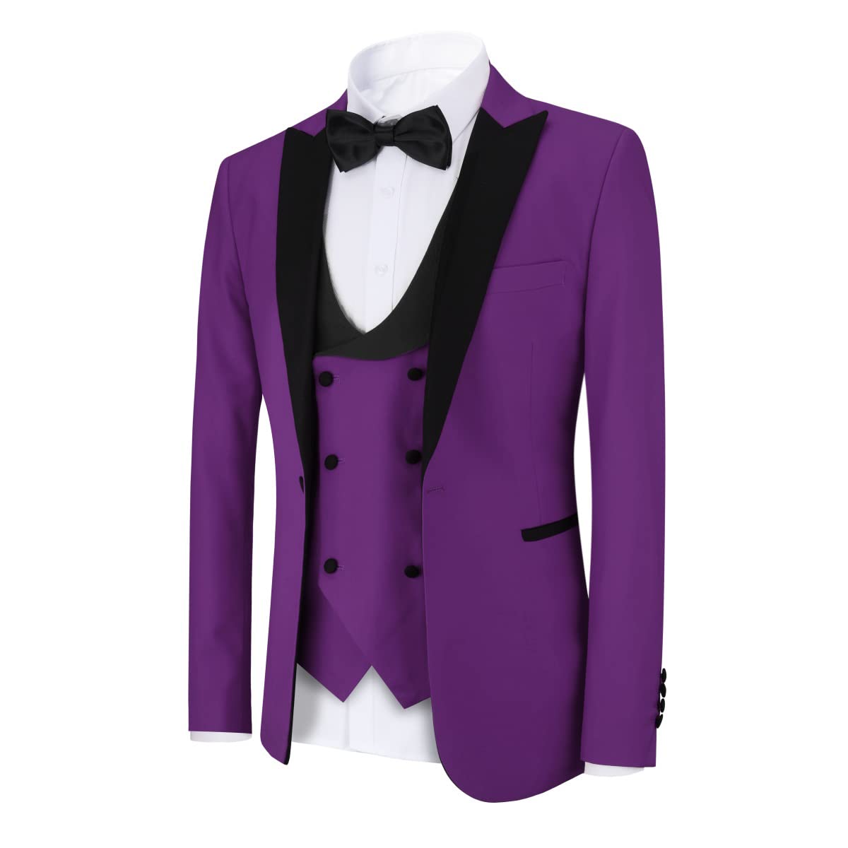 YFFUSHI Men's Slim Fit 3 Piece Suit Set - Single Button Blazer, Vest & Dress Pants for Prom, Wedding & Business | Formal Office Attire & Special Occasion Outfit