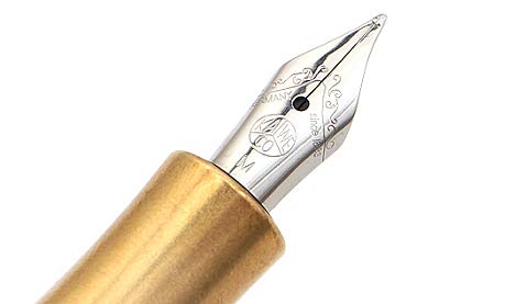 Kaweco AL Sport Fountain Pen with Medium Nib - Brass Body Gift Set Includes 6 Black Ink Cartridges | Perfect for Writing, Journaling & Professional Use