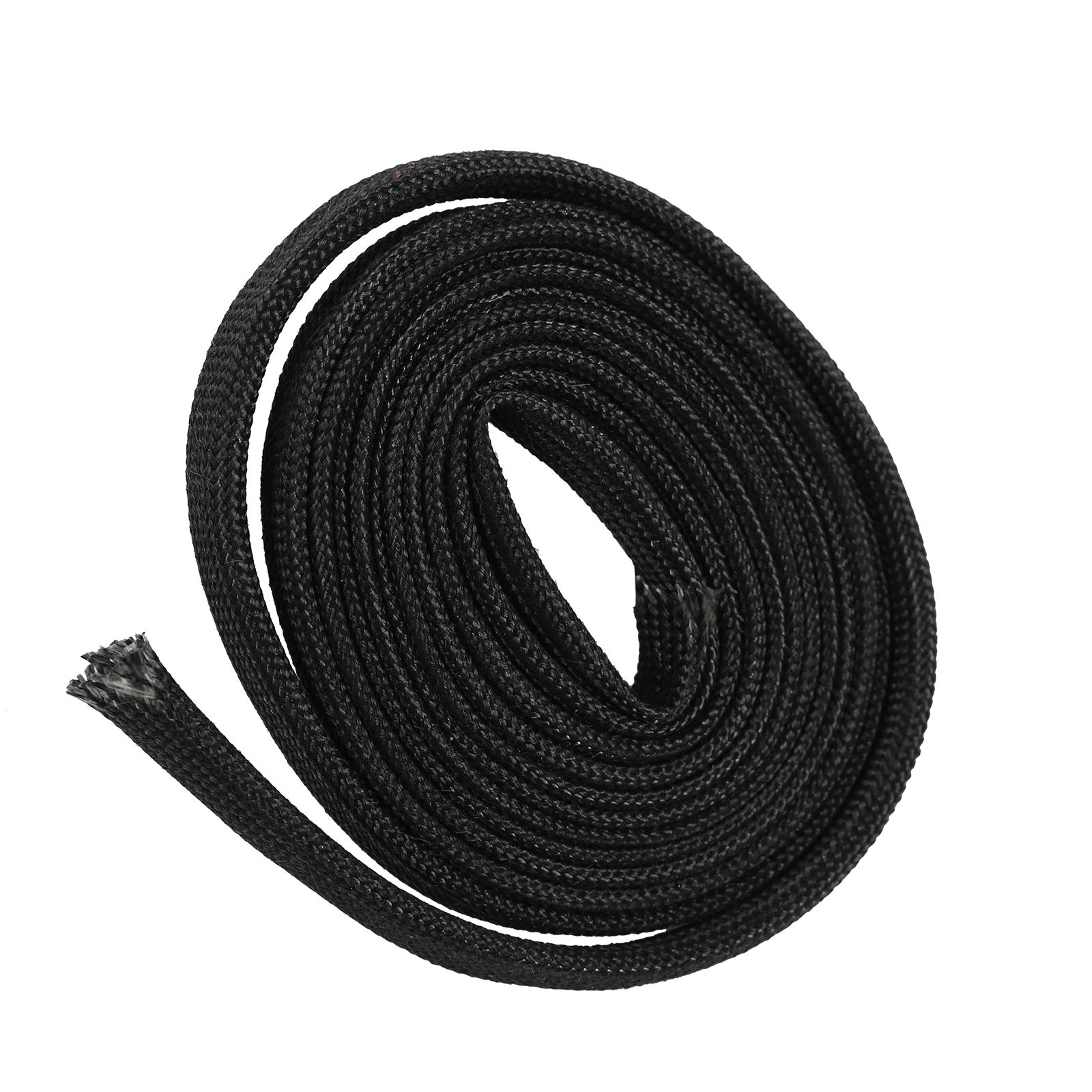 SUPERFASTRACING 5FT Heat Sleeve - Fiberglass Adjustable Heat Shield Sleeve for Car Wires (5 Feet x 6mm/1/4