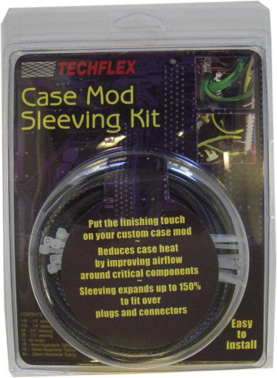 Carbon Techflex Cable Sleeving Kit - Heat Resistant Wire Organizer for Electronics, PC & Automotive Wiring - Perfect for Cable Management and Protection