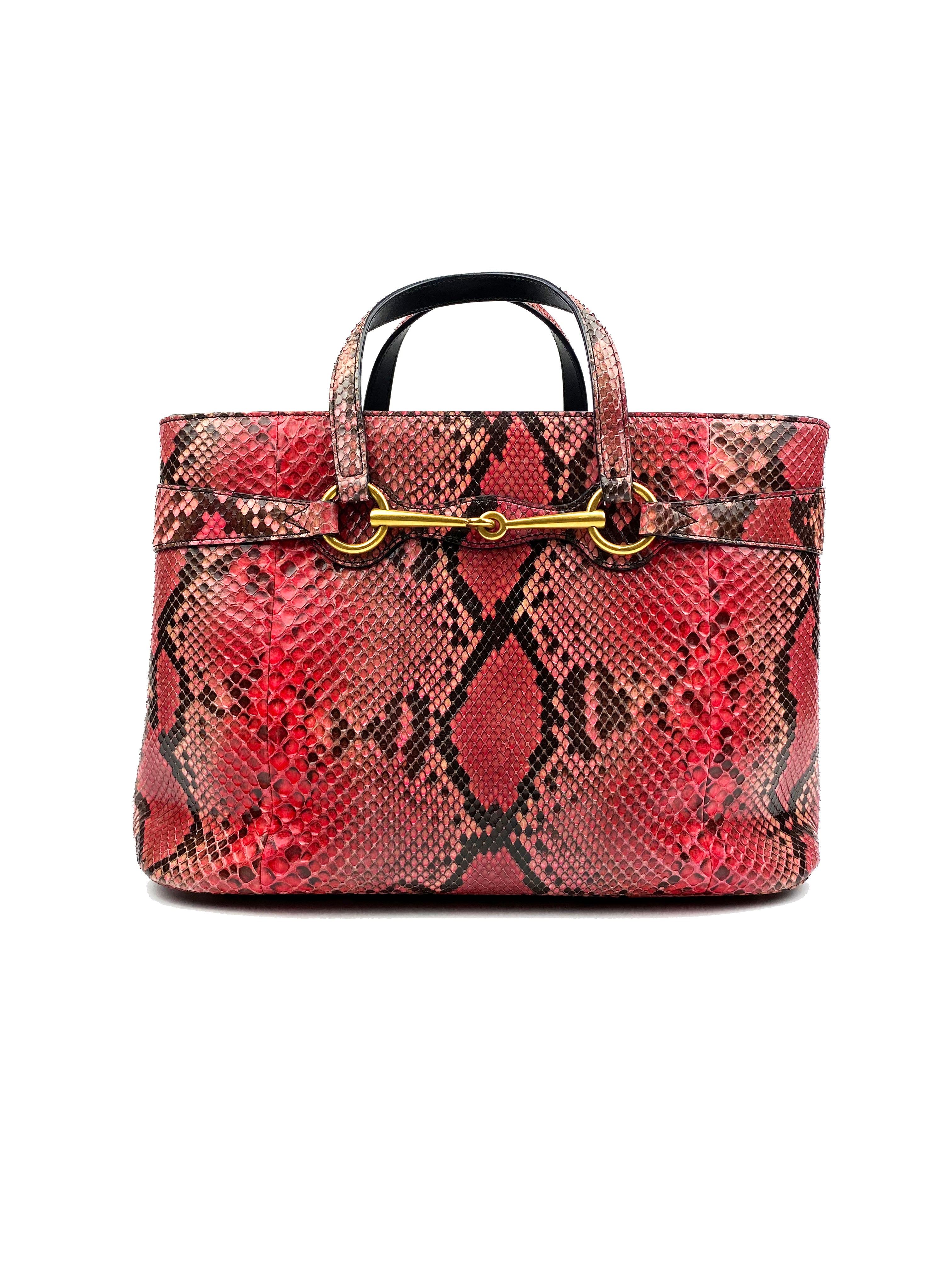 Gucci Begonia Pink Python Handbag - Luxury Women's Shoulder Bag for Evening Parties, Date Nights & Special Occasions
