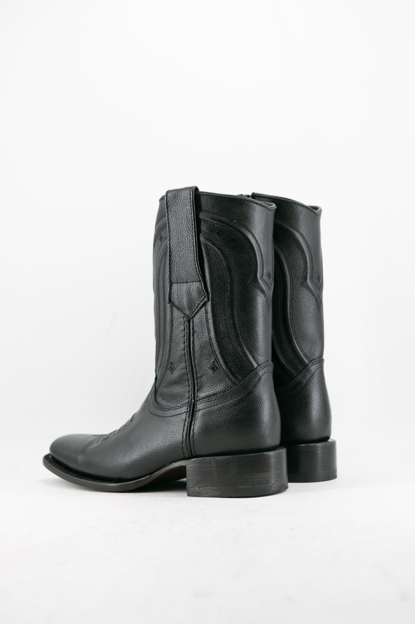 Rock'em Solid Floater Zipper Rodeo Cowboy Boots for Men - Western Style Leather Riding Boots with Side Zipper - Perfect for Rodeo, Country Dancing & Outdoor Adventures