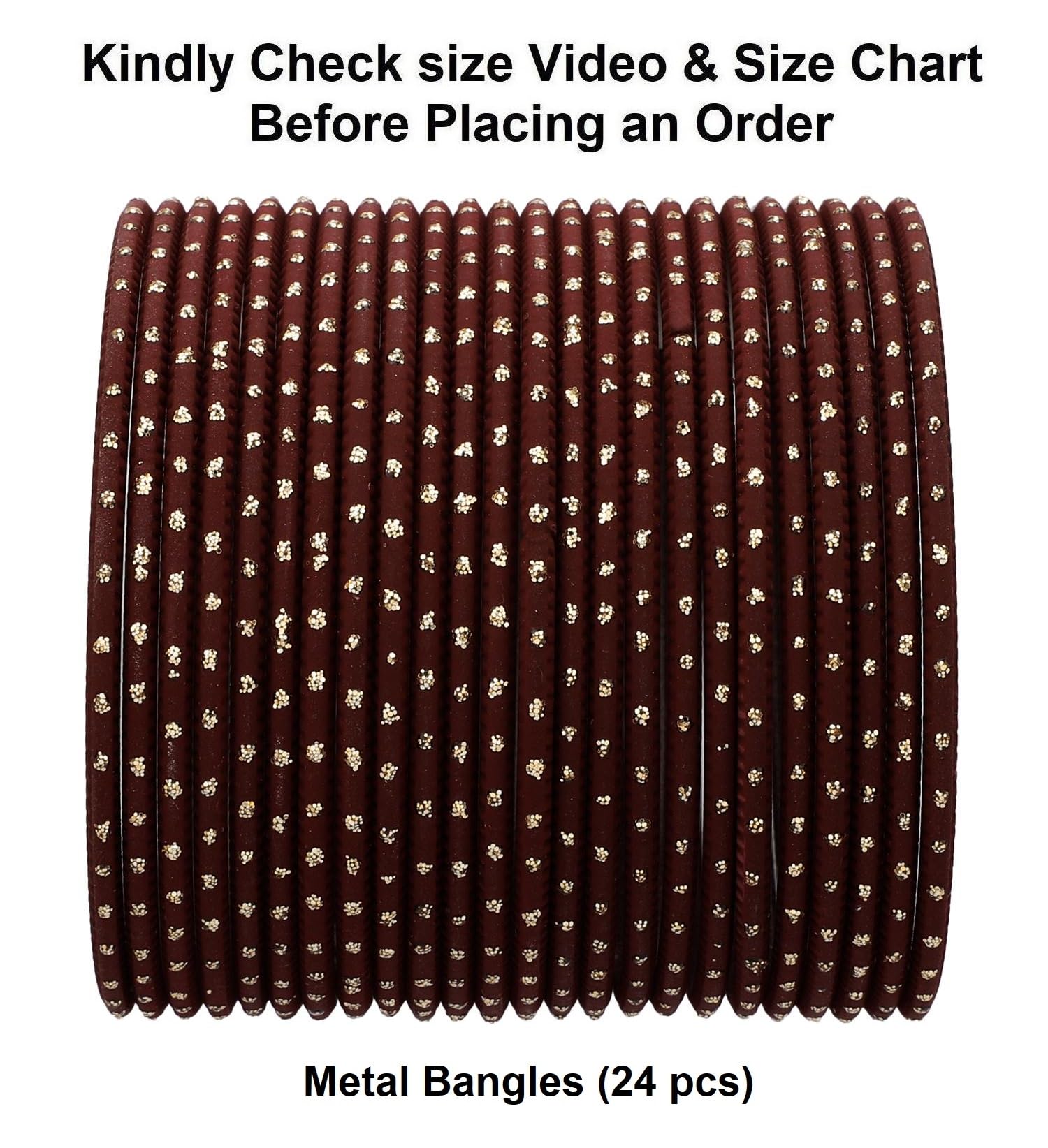 Efulgenz Indian Bangles Set - Bollywood Plain Metal Bangle Bracelets for Women | Wedding Jewelry, Costume Accessories | Perfect for Bridal, Party & Festival Wear