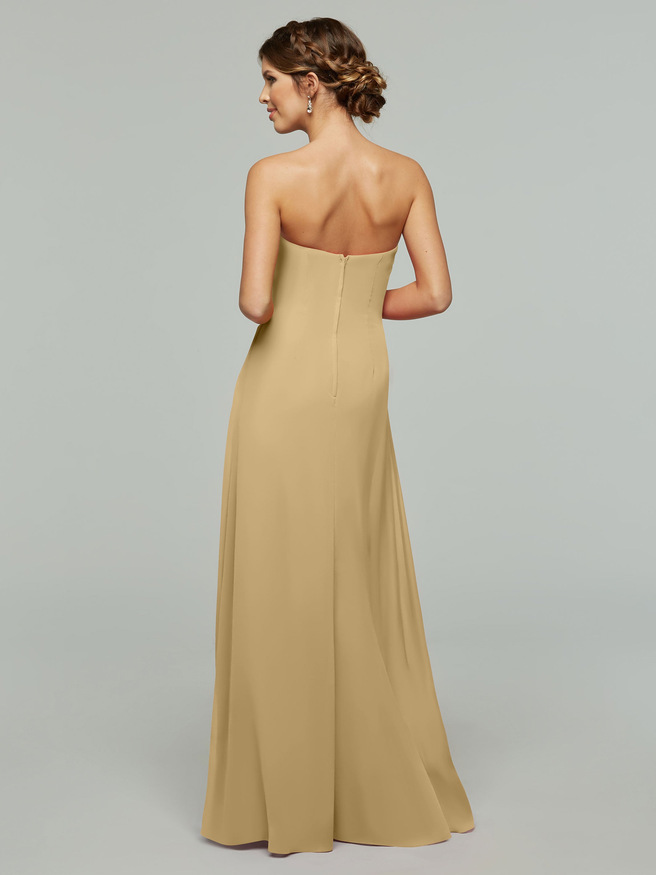 Elegant 80046 Chiffon Sheath Bridesmaid Dress with Sweetheart Neckline - Perfect for Weddings, Formal Events & Special Occasions