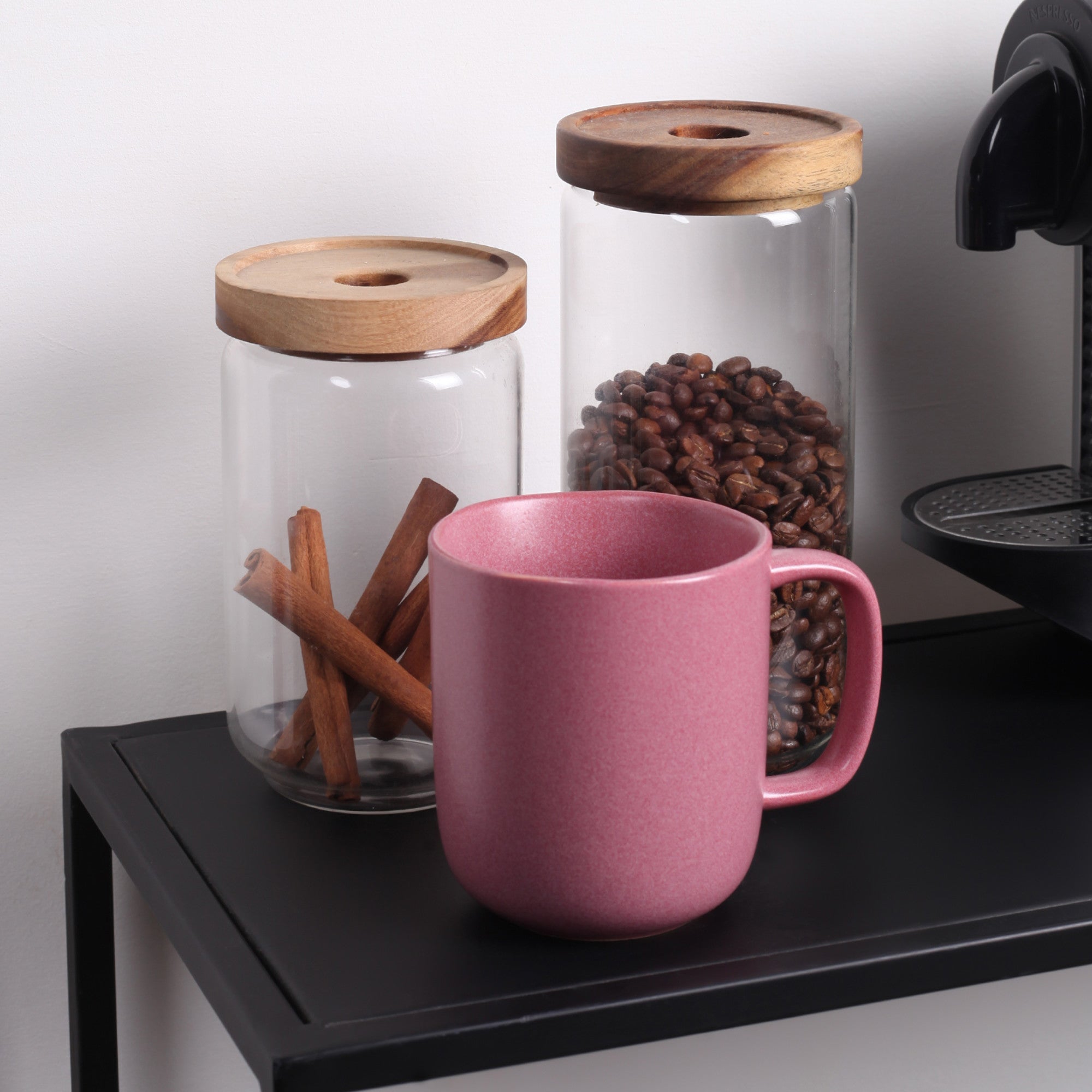 Premium Tom Stoneware Mug - Pink & White Ceramic Coffee Cup for Home, Office & Outdoor Use | Microwave & Dishwasher Safe | Perfect for Tea, Coffee & Hot Beverages