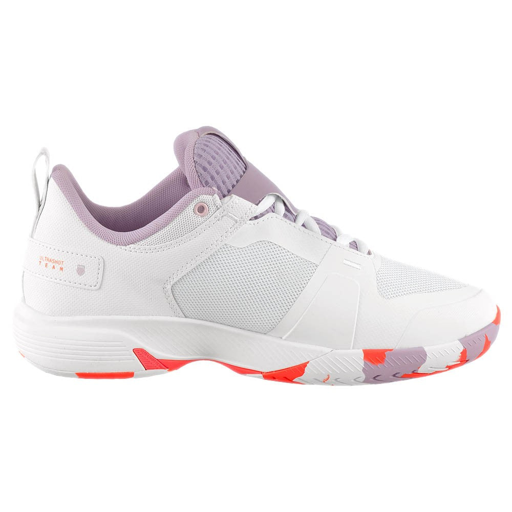 K Swiss Women's Ultrashot Team Tennis Shoes - White/Orchid Petal - Lightweight & Durable for Court & Casual Wear