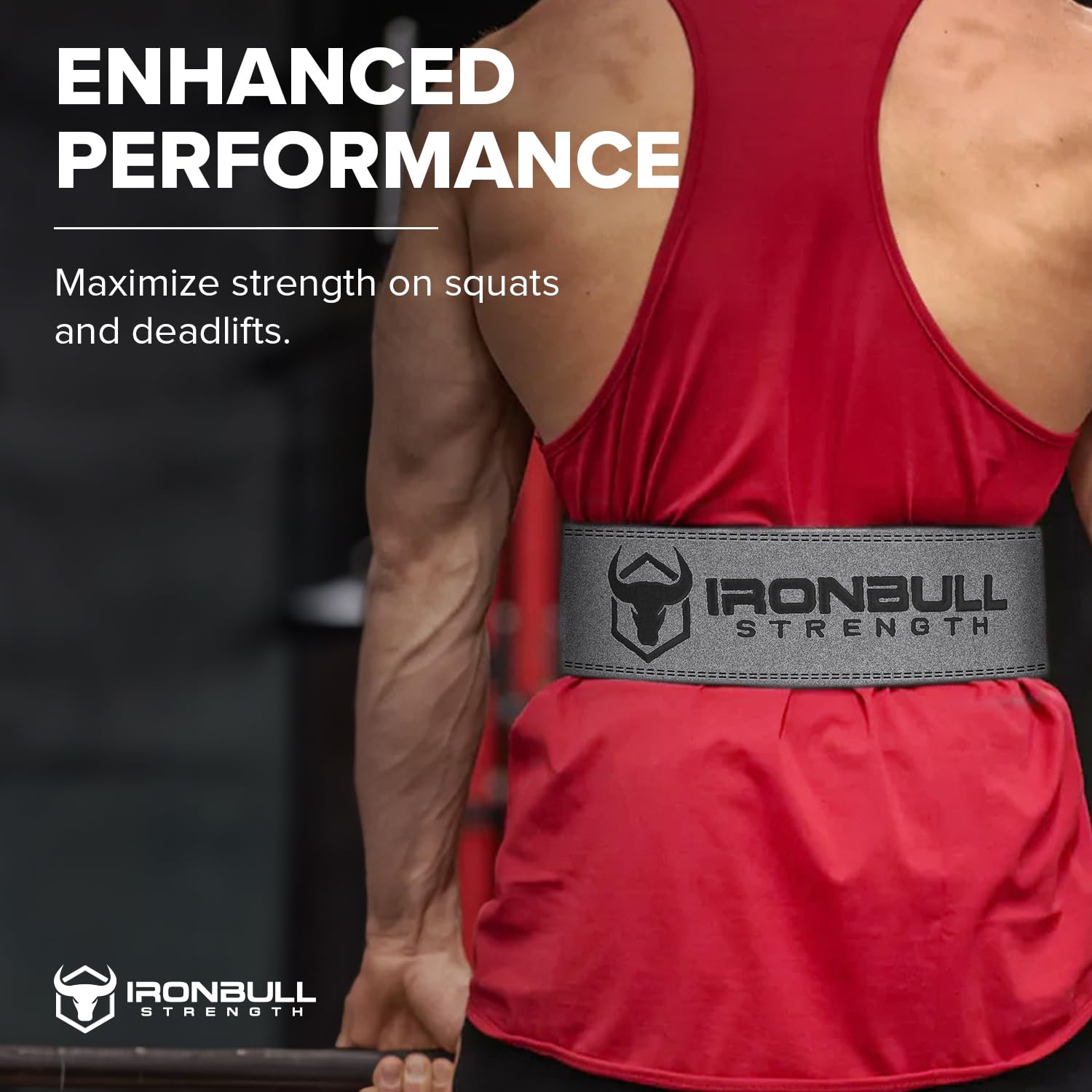 IPF Approved Powerlifting Belt 10mm - Leather Weight Lifting Belt for Squats, Deadlifts & Bench Press - 4 Inch Gym Belt for Men & Women - Back Support for Strength Training, Powerlifting & CrossFit - Perfect for Home Gym & Professional Competitions