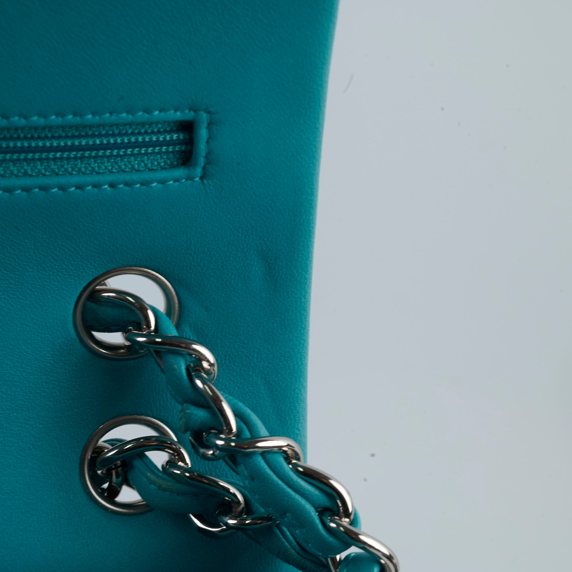 Chanel Jumbo Double Flap Lambskin Blue Leather Shoulder Bag - Luxury Designer Handbag for Women | Perfect for Work, Evening Events & Special Occasions
