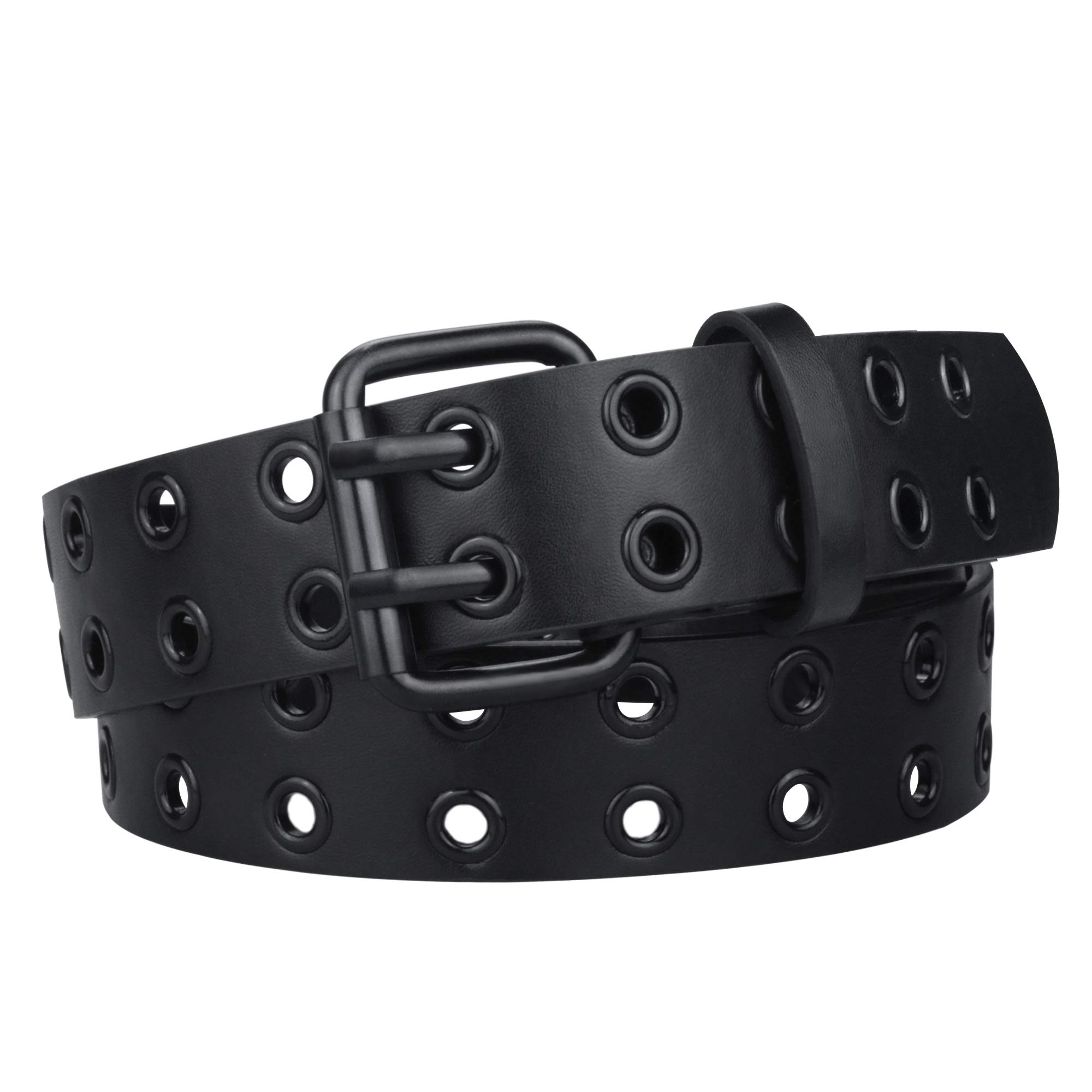 Stylish Adjustable Grommet Leather Belt for Women & Men - Double Hole Design for Perfect Fit - Casual, Office & Formal Wear Accessory - Ideal with Jeans, Dresses & Suits - Great for Everyday Use, Business Attire & Special Occasions | Perfect for Work, Date Night & Professional Meetings | Versatile for Travel, Weddings & Corporate Events | Fashionable Belt for All Seasons - Dress Up or Down for Any Occasion | Ideal for Business, Casual Outfits, Date Nights & Formal Events