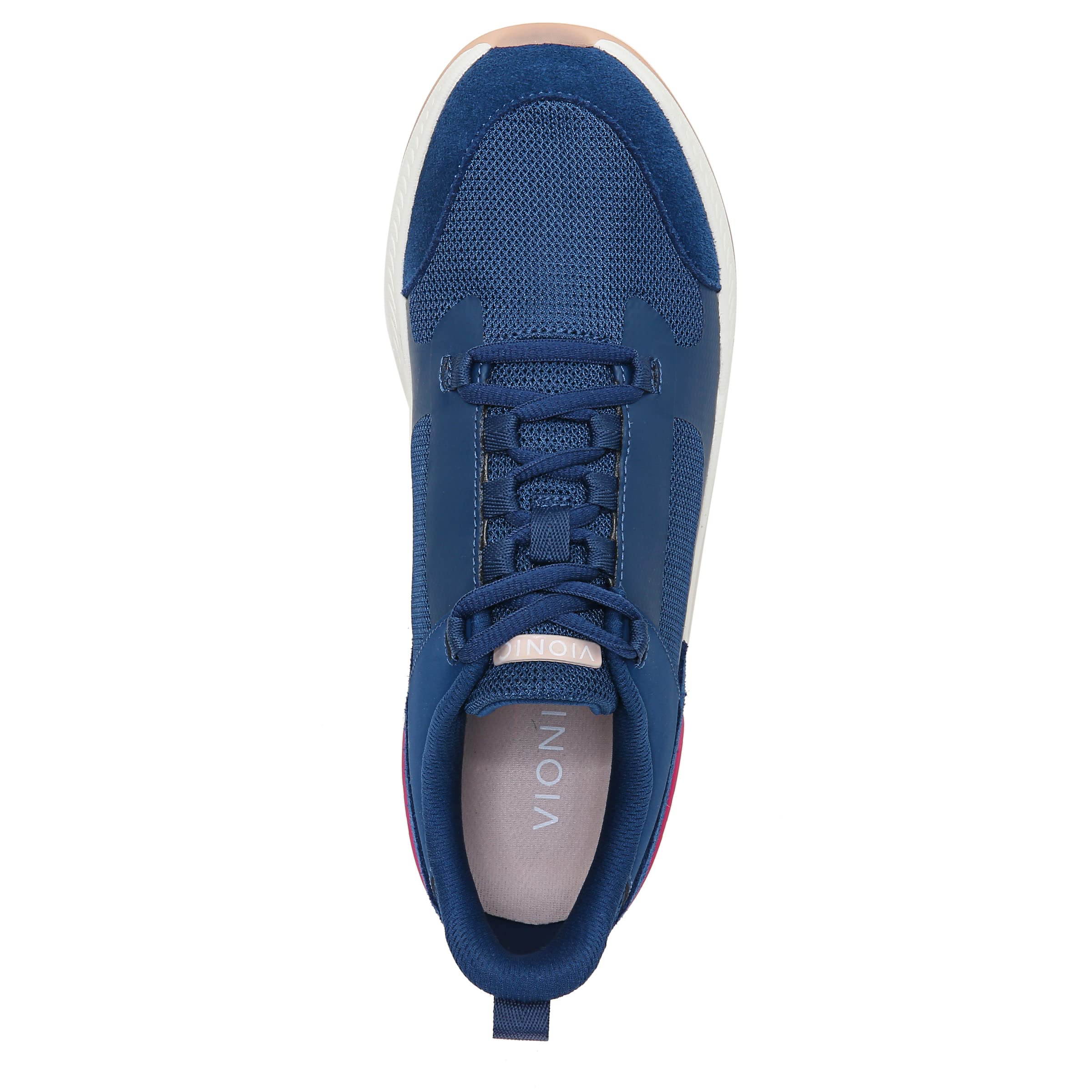 Vionic Fearless Women's Comfort Sneakers - Dark Blue/Very Berry - Size 11 Medium - Perfect for Walking, Travel & Everyday Wear
