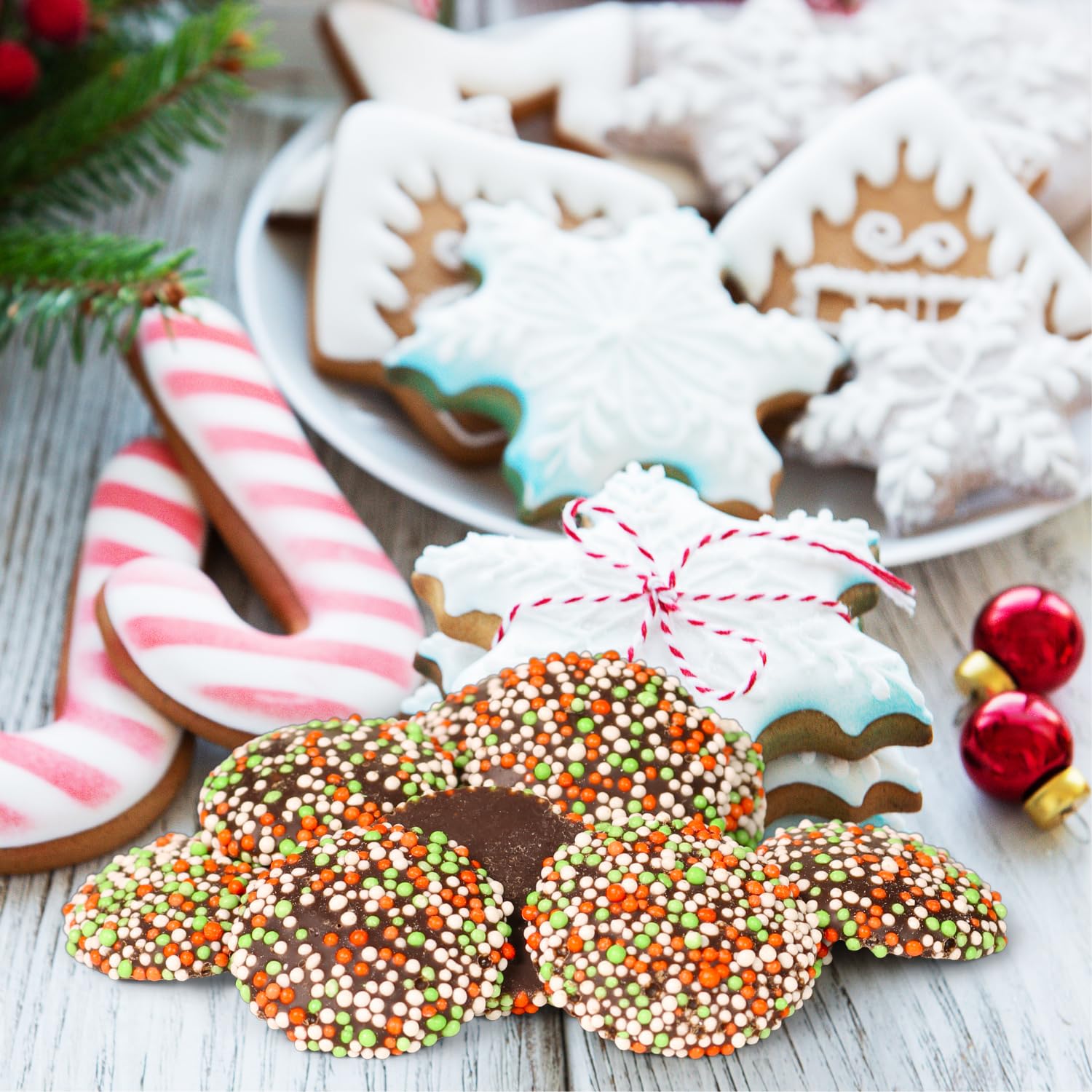 Dark Chocolate Nonpareils Candy - Vegan & Kosher, 2Lbs Bulk Bag for Holiday Gifting & Baking