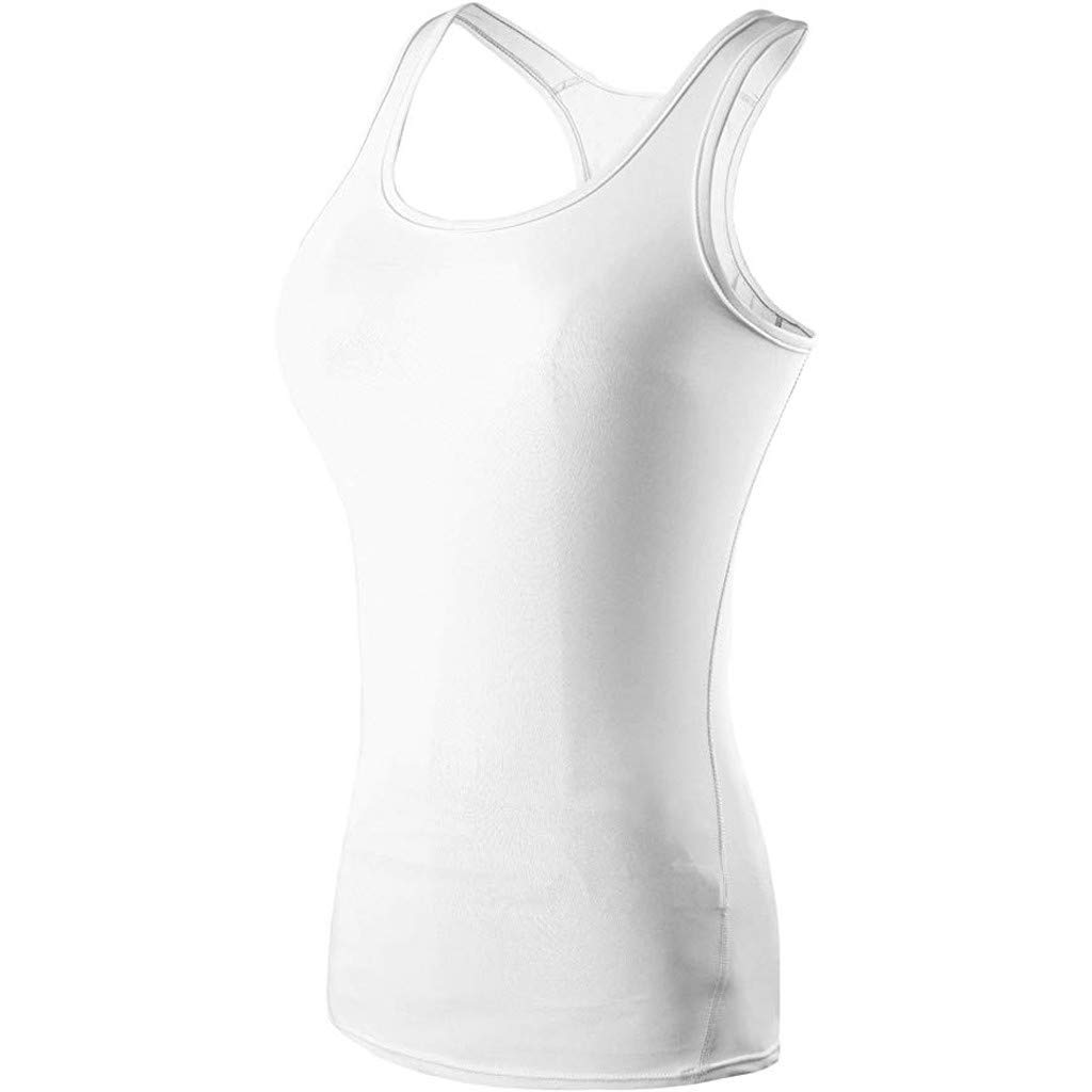 Women's Sleeveless Yoga Tank Top - Breathable Cotton Racerback Workout Shirt for Yoga, Gym & Running - Solid Black Athletic Vest for Women - Perfect for Fitness, Pilates & Summer Activities