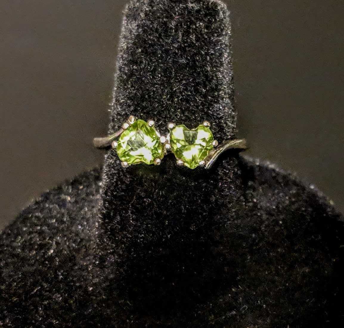 Double Heart Cut Natural Gemstone Sterling Silver Ring - Citrine, Garnet, Peridot, Topaz, Amethyst | Birthstone Jewelry, Romantic Gift for Her | Perfect for Valentine's Day, Anniversary & Special Occasions