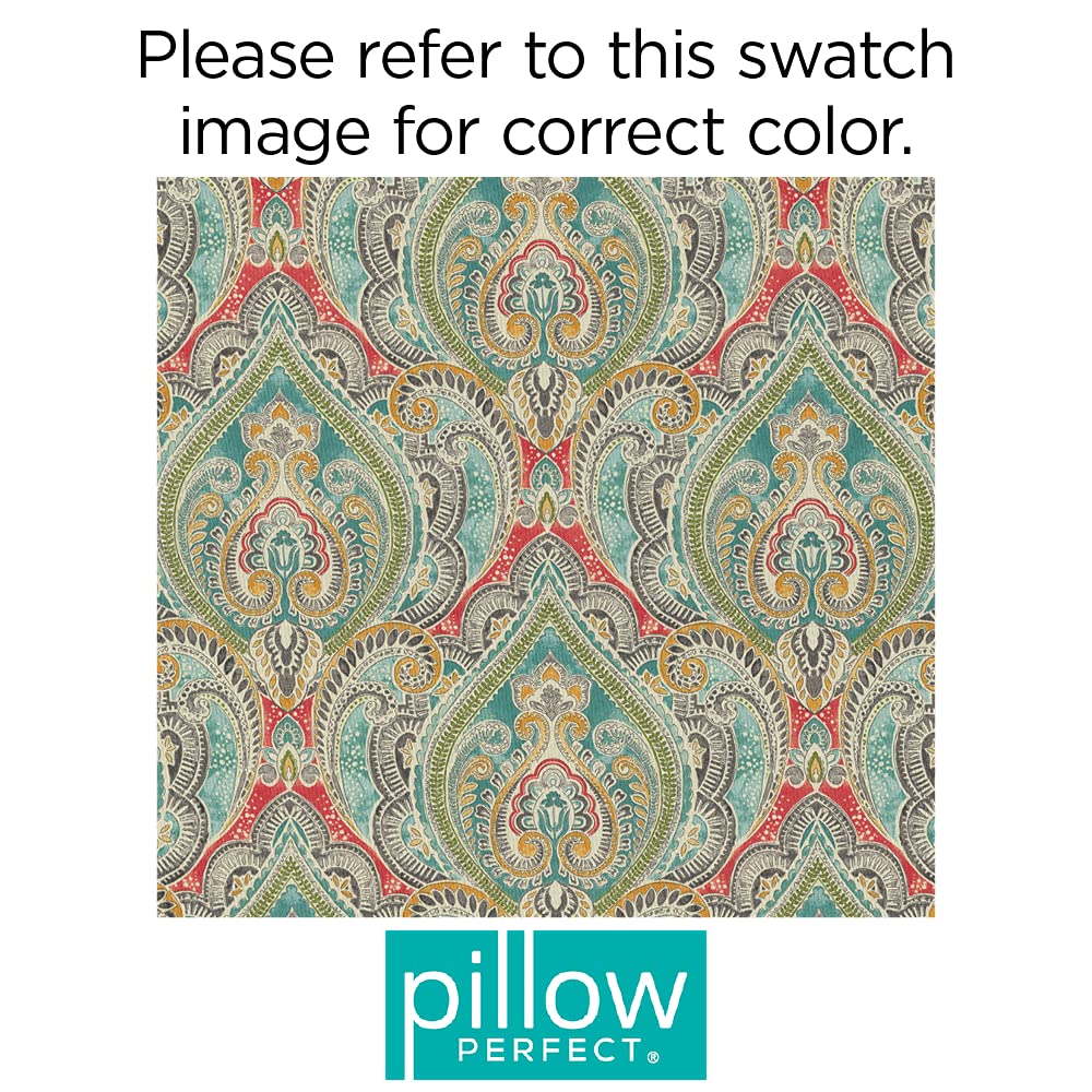 Pillow Perfect Paisley Indoor/Outdoor Chaise Lounge Cushion - 72.5