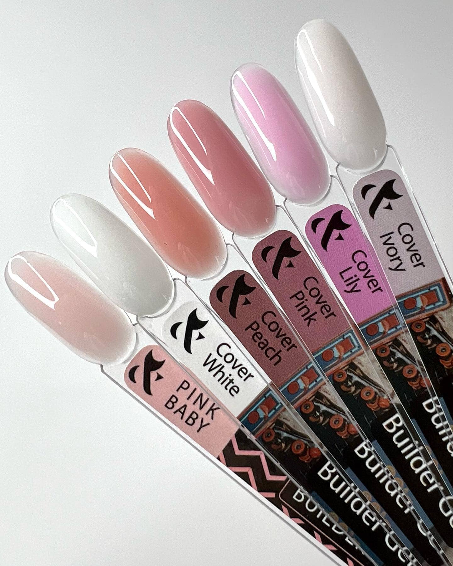 F.O.X Builder Gel Cover White - 50ml Nail Extension Gel for Strong & Natural-Looking Nails - Perfect for Salon & DIY Manicures at Home