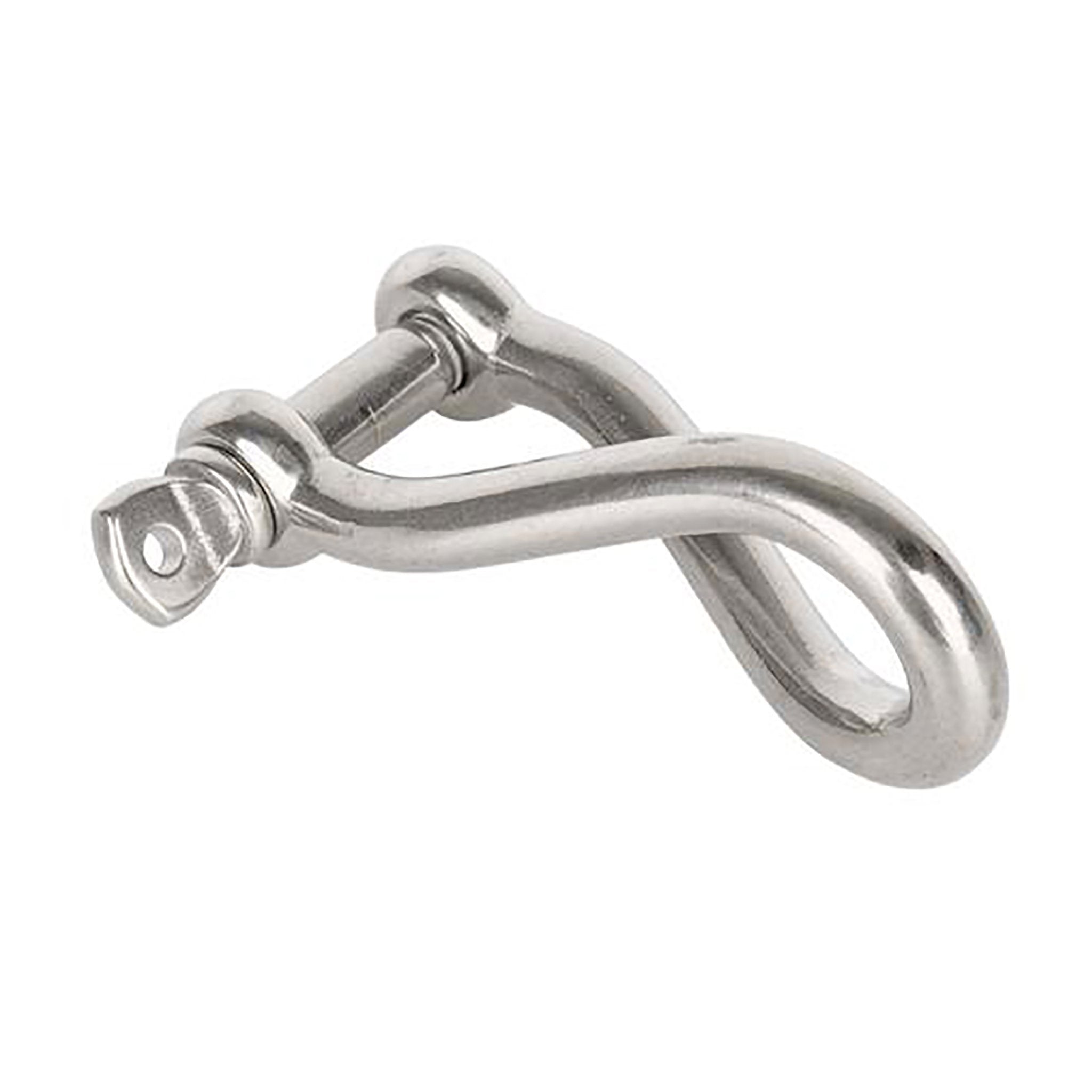 Stainless Steel M8 Twisted Shackle - Heavy Duty Durable Hardware for Marine, Rigging, and Outdoor Use - Perfect for Boating, Climbing, and DIY Projects