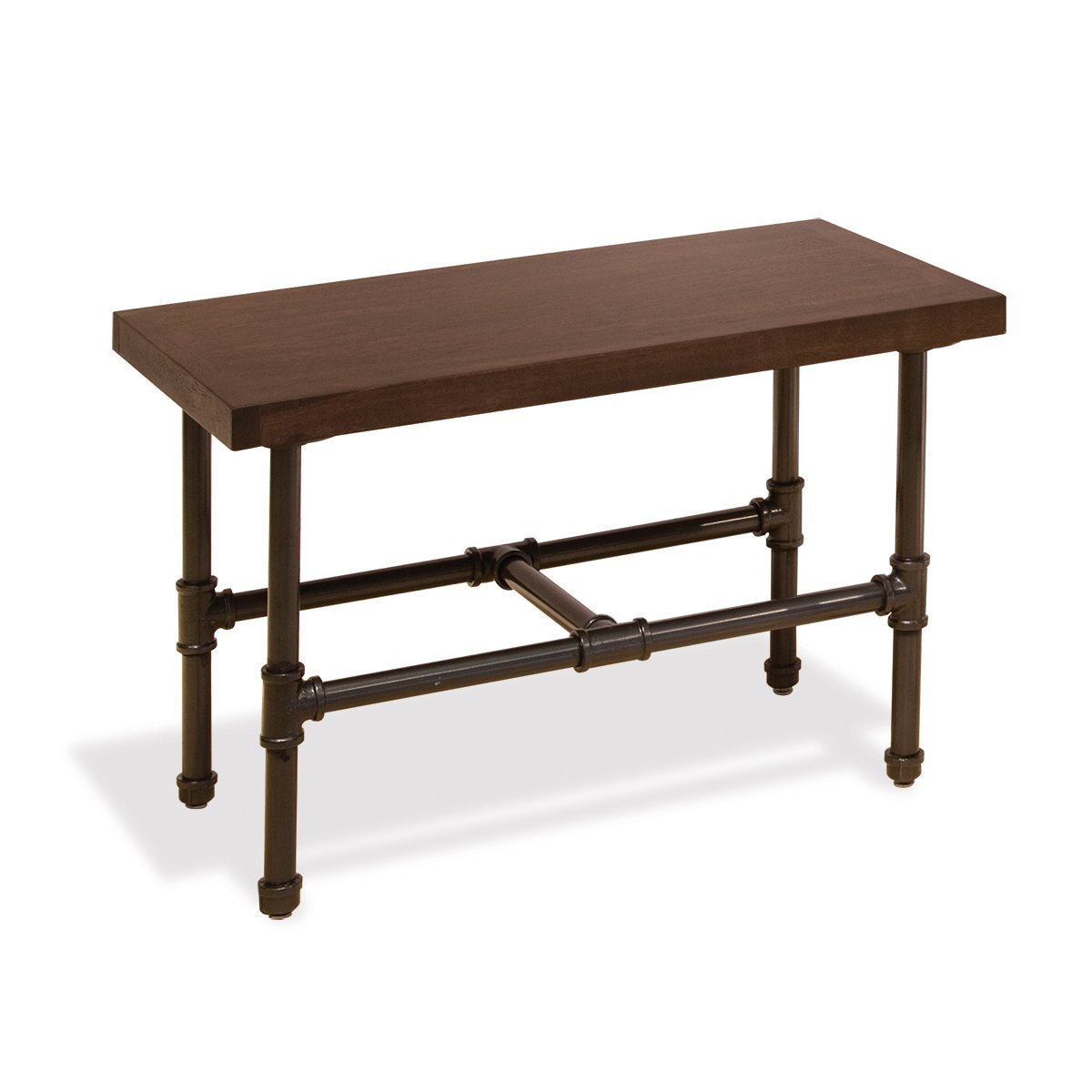 Econoco Small Display Table with Dark Brown Wood Grain Melamine Top - Perfect for Home Office, Living Room, or Retail Store Decor