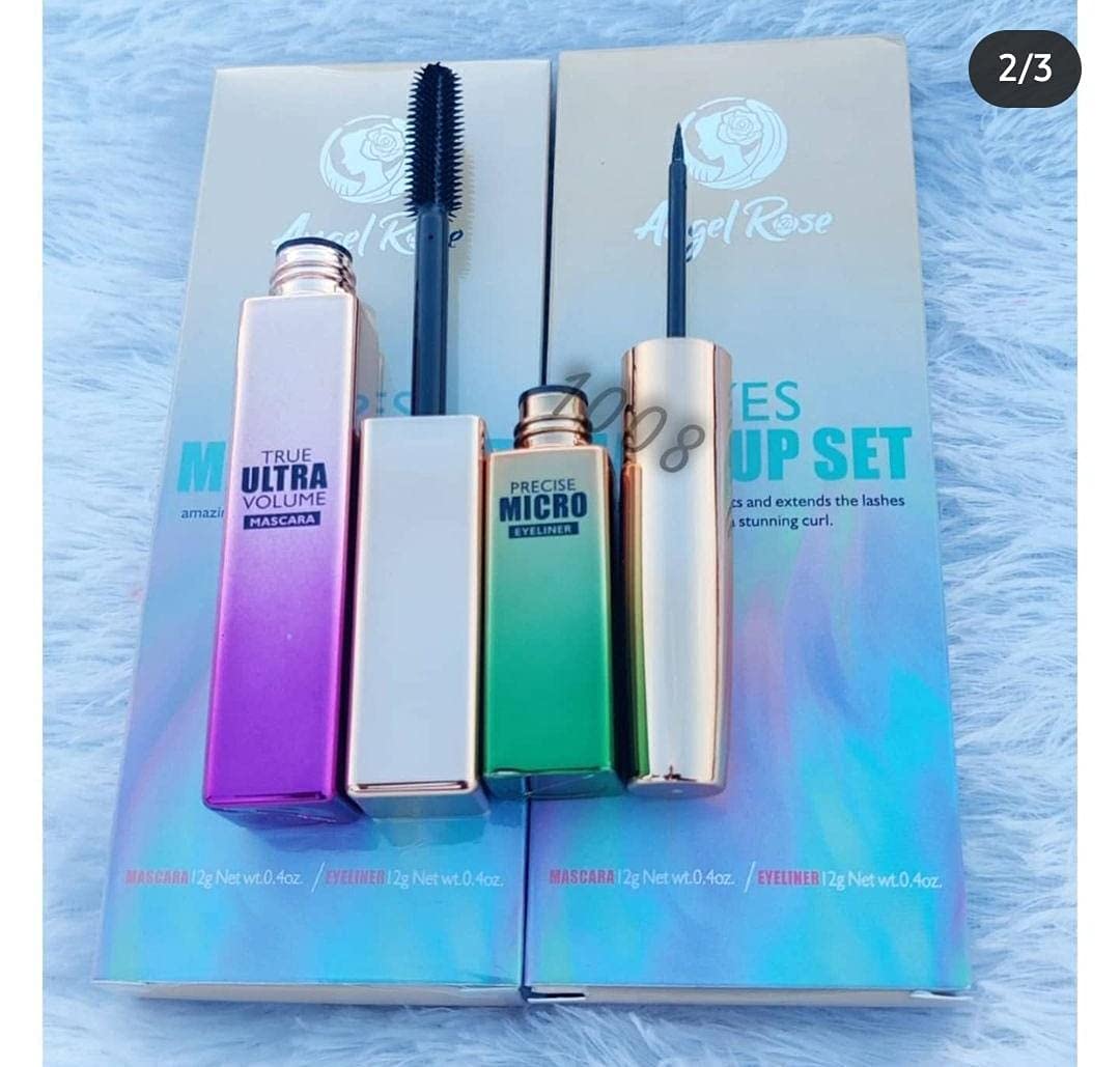 Premium COSMAC Makeup Kit Set of 10 - BB Cream, 24K Gold Face Serum, Green Tea Mask, Waterproof Eyeliner & Mascara, Loose Powder, Lipstick, Makeup Fixer, False Lashes & Beauty Blender - Complete Cosmetic Collection for Daily Makeup & Professional Looks