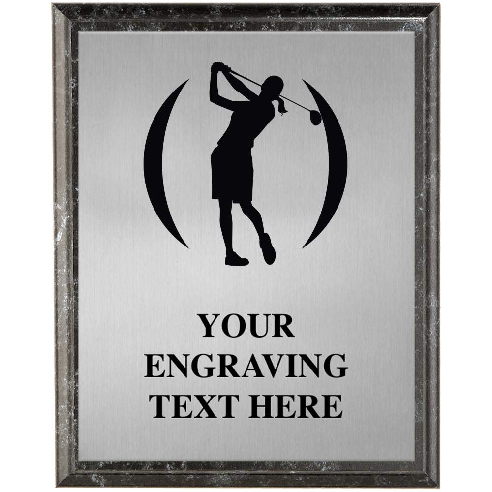 Personalized Women's Golf Trophy Plaque Award - Custom Engraved Golf Gifts for Women - Crown Awards Golf Plaques - Perfect for Tournaments, Retirement Gifts & Golf Achievements