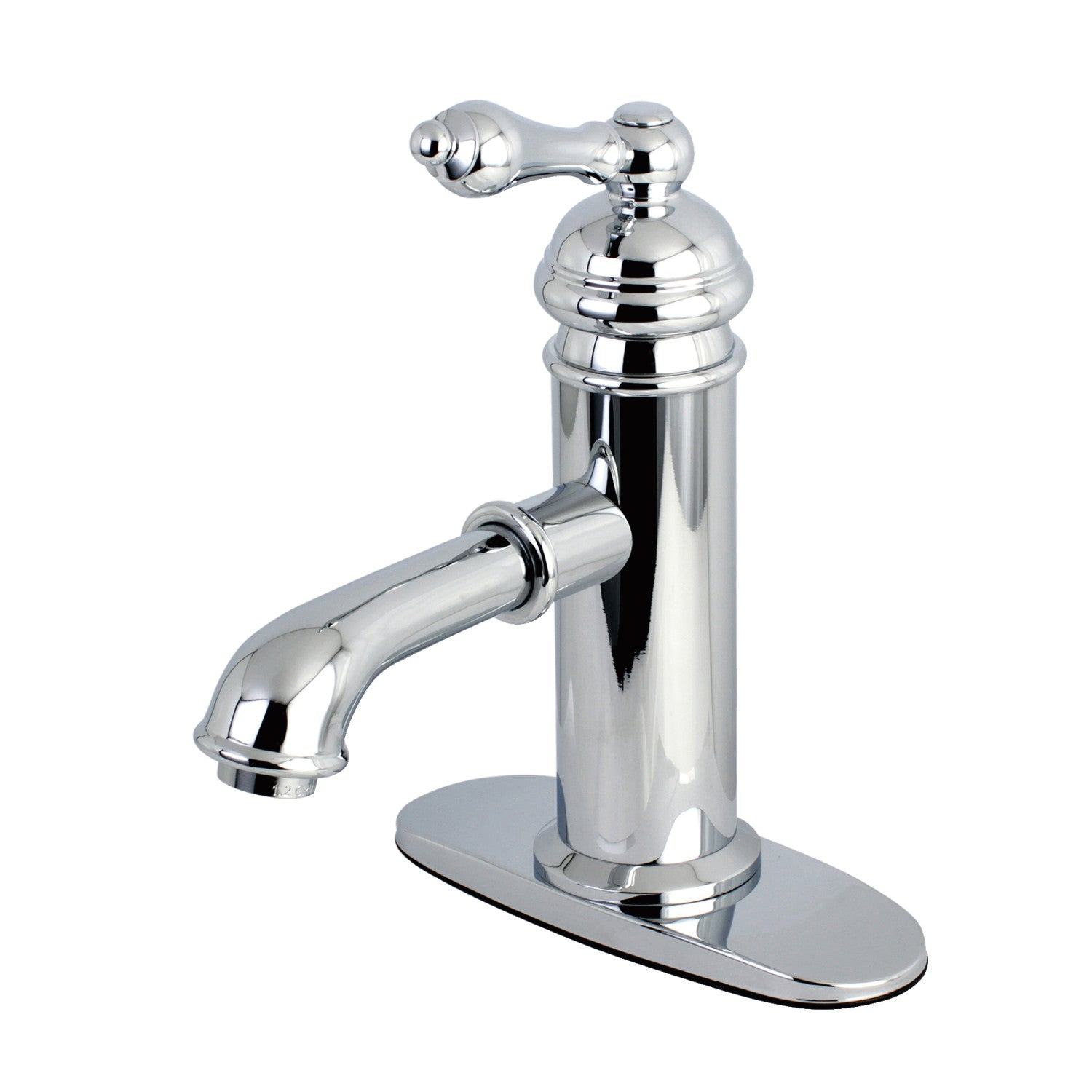 American Classic KS7411ACL Single Handle Bathroom Faucet with Deck Plate & Brass Pop-Up Drain - Polished Chrome Finish for Sink Vanity & Powder Room Installation
