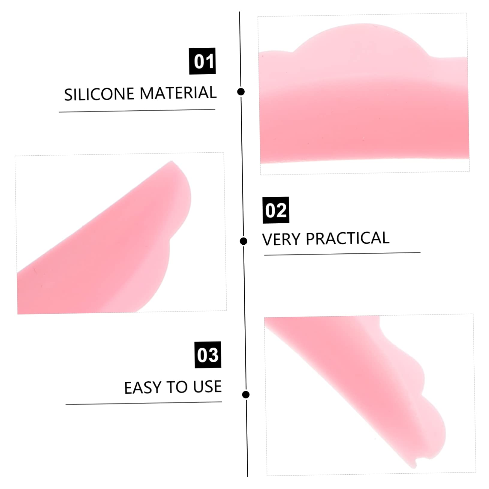 FOMIYES Silicone Eyelash Lifting Pads - 25 Pairs Reusable Lash Lift Perm Tool with Separator for Natural Curly Lashes (Pink) - Perfect for At-Home Salon & Professional Lash Treatments
