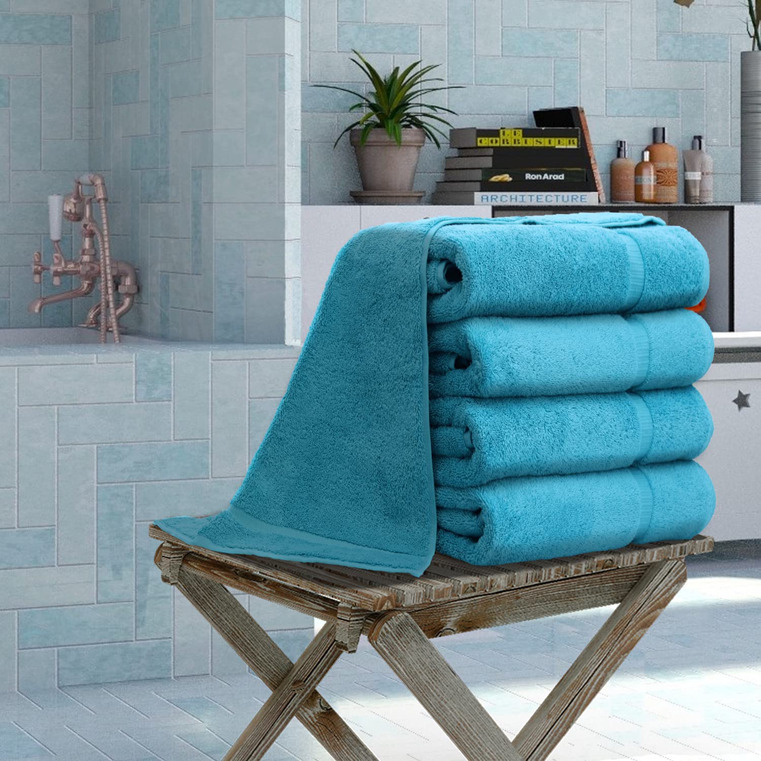 Premium 100% Turkish Cotton Bath Towel Set - 700 GSM Ultra Absorbent, Quick Dry & Eco-Friendly - Luxury Hotel & Spa Quality - 27