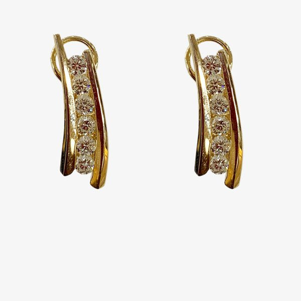 14K Yellow Gold Diamond Stud Earrings for Women - Elegant & Timeless Jewelry Gift for Her - Perfect for Weddings, Anniversaries & Special Occasions