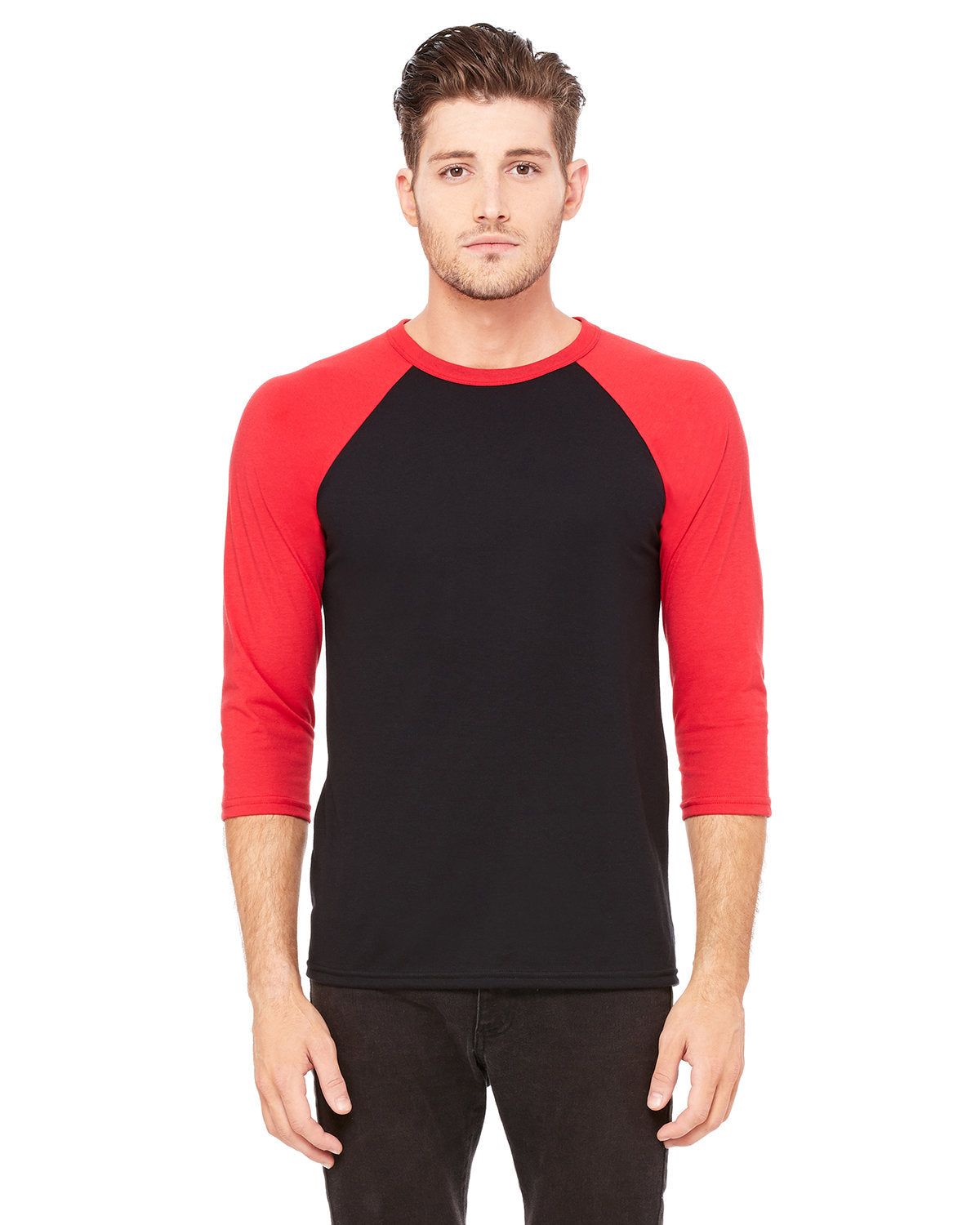 Bella + Canvas 3200 Unisex 3/4 Sleeve Baseball Tee - Soft Cotton Jersey Shirt for Men & Women - Perfect for Casual Wear, Sports & Team Uniforms