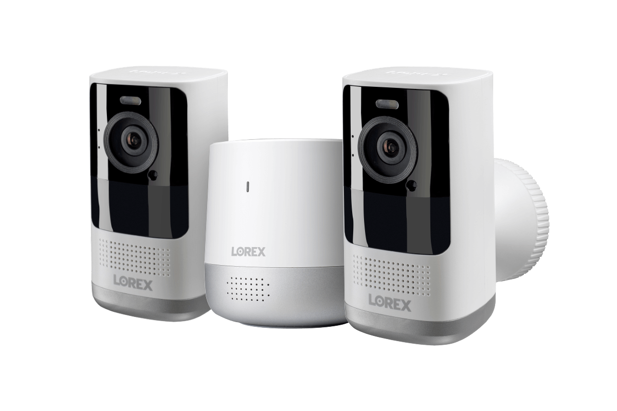 Lorex 2K Wireless Battery-Powered Security Camera System - Indoor/Outdoor Home Surveillance for Night Vision & Motion Detection