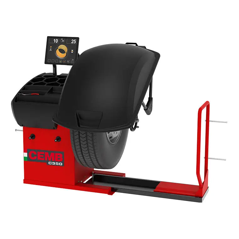 Cemb C350 Heavy Duty Truck Wheel Balancer - Professional Video Diagnostic Wheel Balancing Machine for Commercial Vehicles & Fleet Maintenance (Ideal for Truck Shops, Auto Repair Centers & Fleet Services)