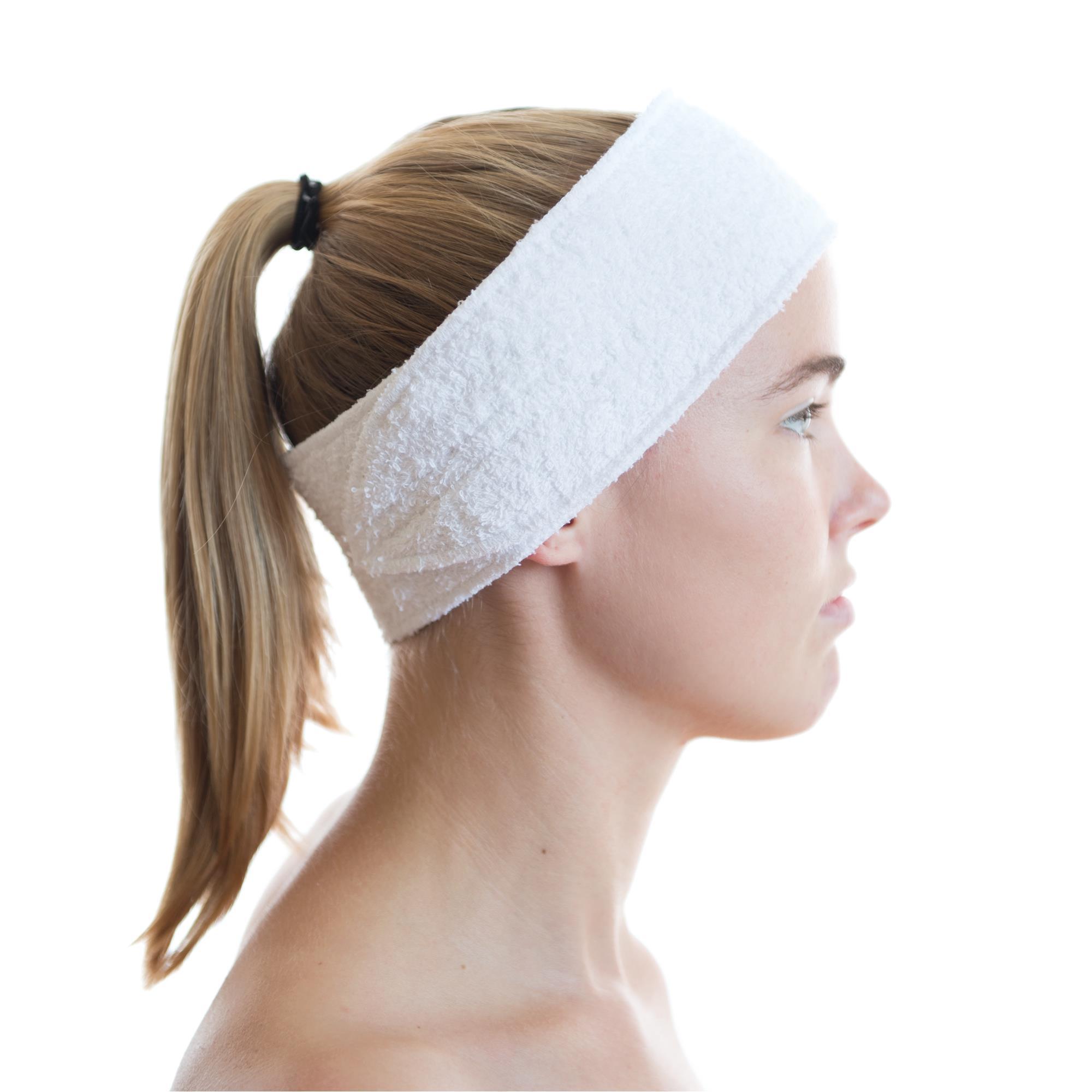 Canyon Rose Terry Velcro Headband for Women - Soft Stretchy Hair Band for Workouts, Yoga, and Everyday Use