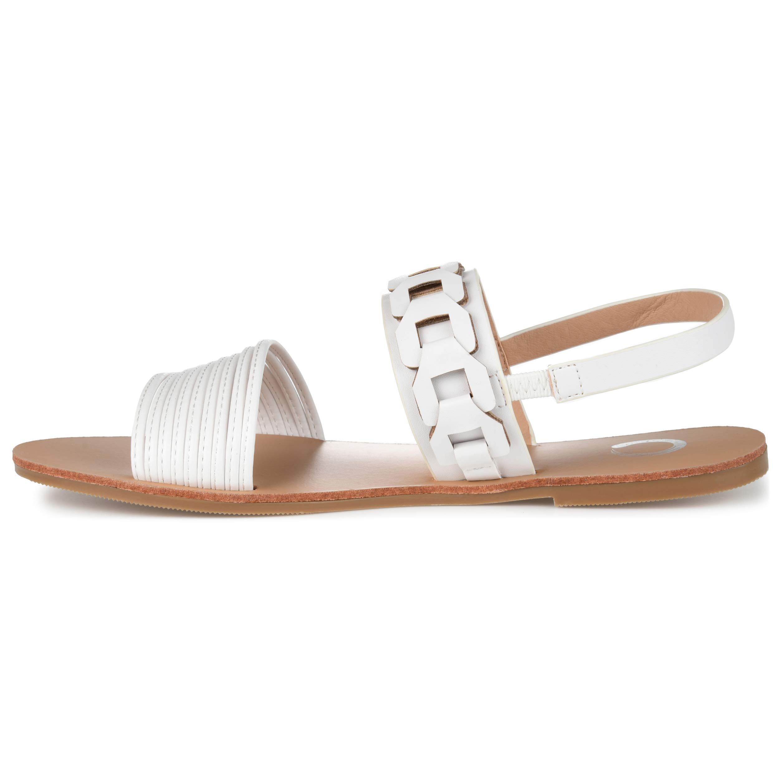 Journee Collection Women's Comfortable Flat Sandals - Casual Summer Beach Shoes for Walking, Travel & Outdoor Activities
