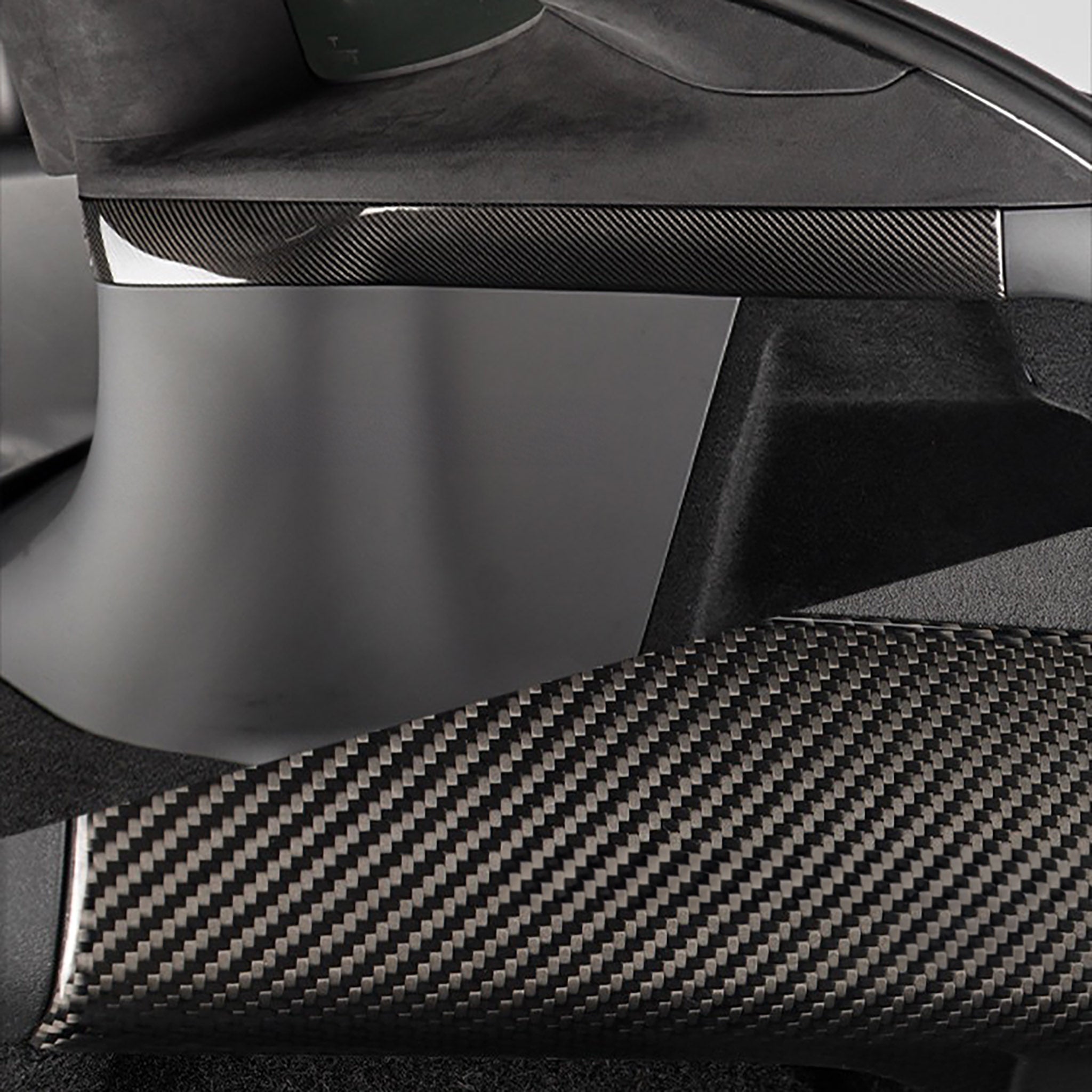 Premium Real Carbon Fiber Rear Trunk Side Trim Cover for Tesla Model X - Durable & Stylish Exterior Upgrade for Enhanced Protection & Luxury Look