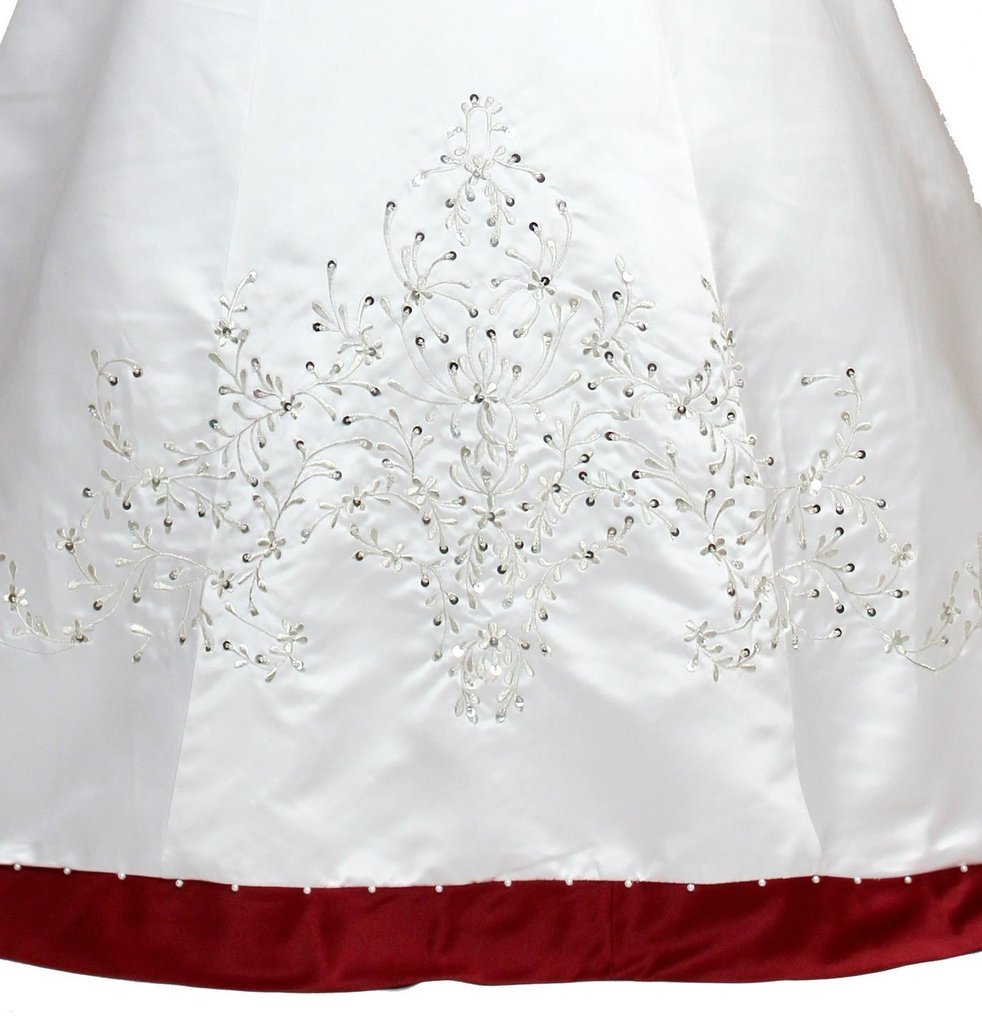 Elegant Sweetheart Neckline Embroidered Satin Beaded Wedding Dress for Women – Perfect for Bridal Gowns, Formal Events & Special Occasions