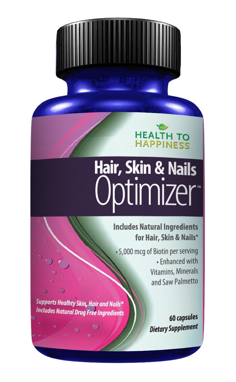 Premium Hair Growth Formula with 5000mcg Biotin & Hydrolyzed Collagen - Stimulates Hair Growth & Skin Radiance | Hair, Skin & Nails Supplement for Men & Women | 60 Capsules (30-Day Supply) | Perfect for Thinning Hair, Brittle Nails & Dull Skin Care Routine